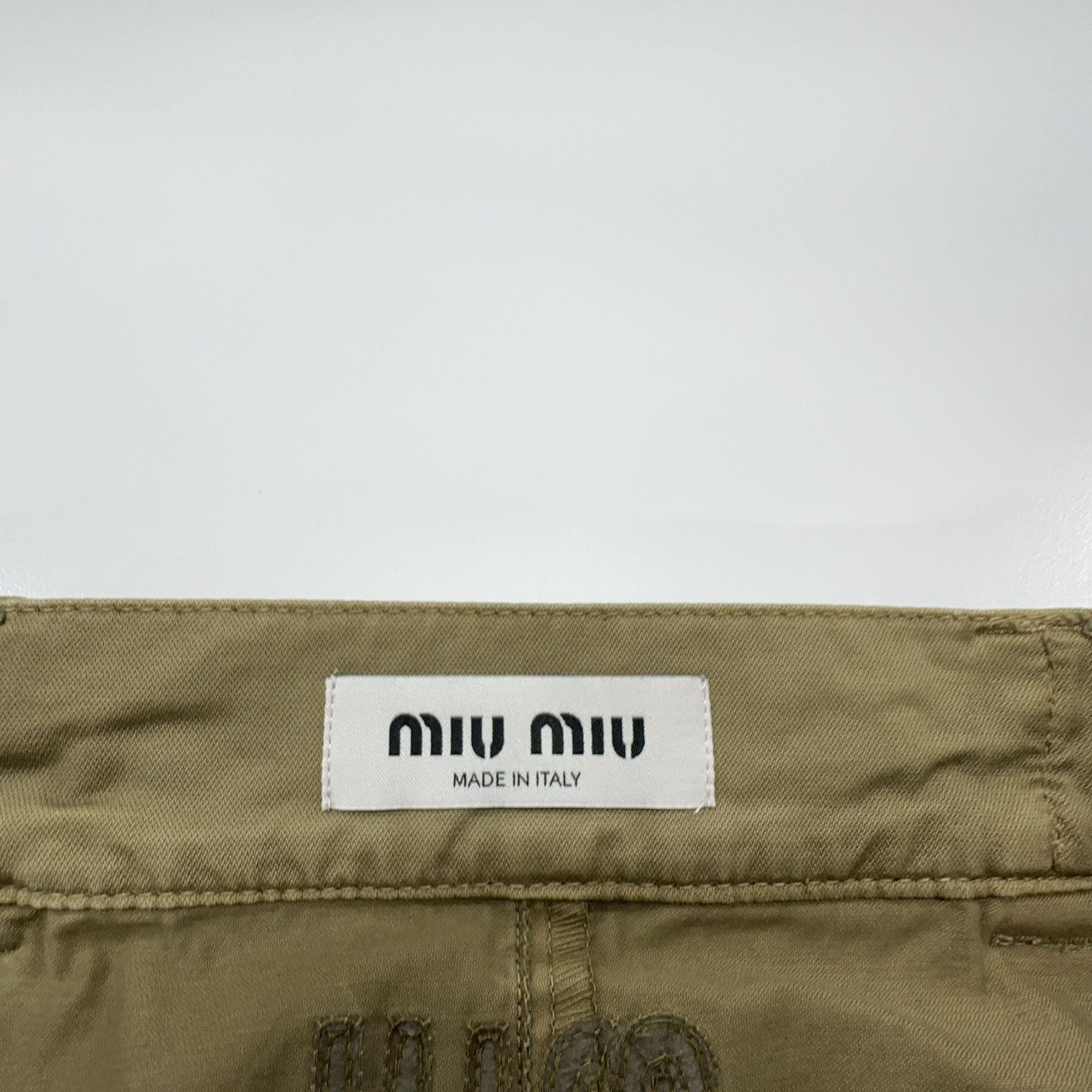 Miu Miu Miu Miu Logo Utility Mini Skirt Size 36 Size 25" / US 0 / IT 36 - 3 Thumbnail