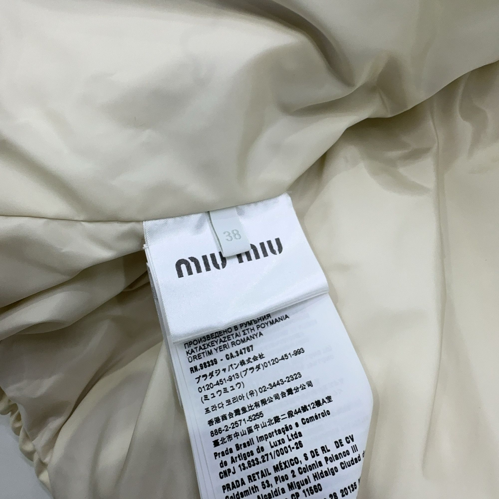 Miu Miu Miu Miu Logo Nylon Jacket Size 38 Size XS / US 0-2 / IT 36-38 - 4 Thumbnail
