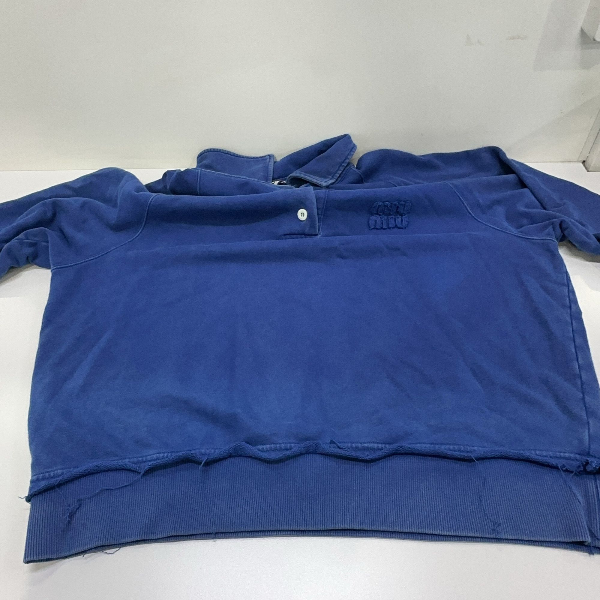 Miu Miu Miu Miu Embroidered Logo Polo Sweatshirt Size XS Size XS / US 0-2 / IT 36-38 - 8 Thumbnail