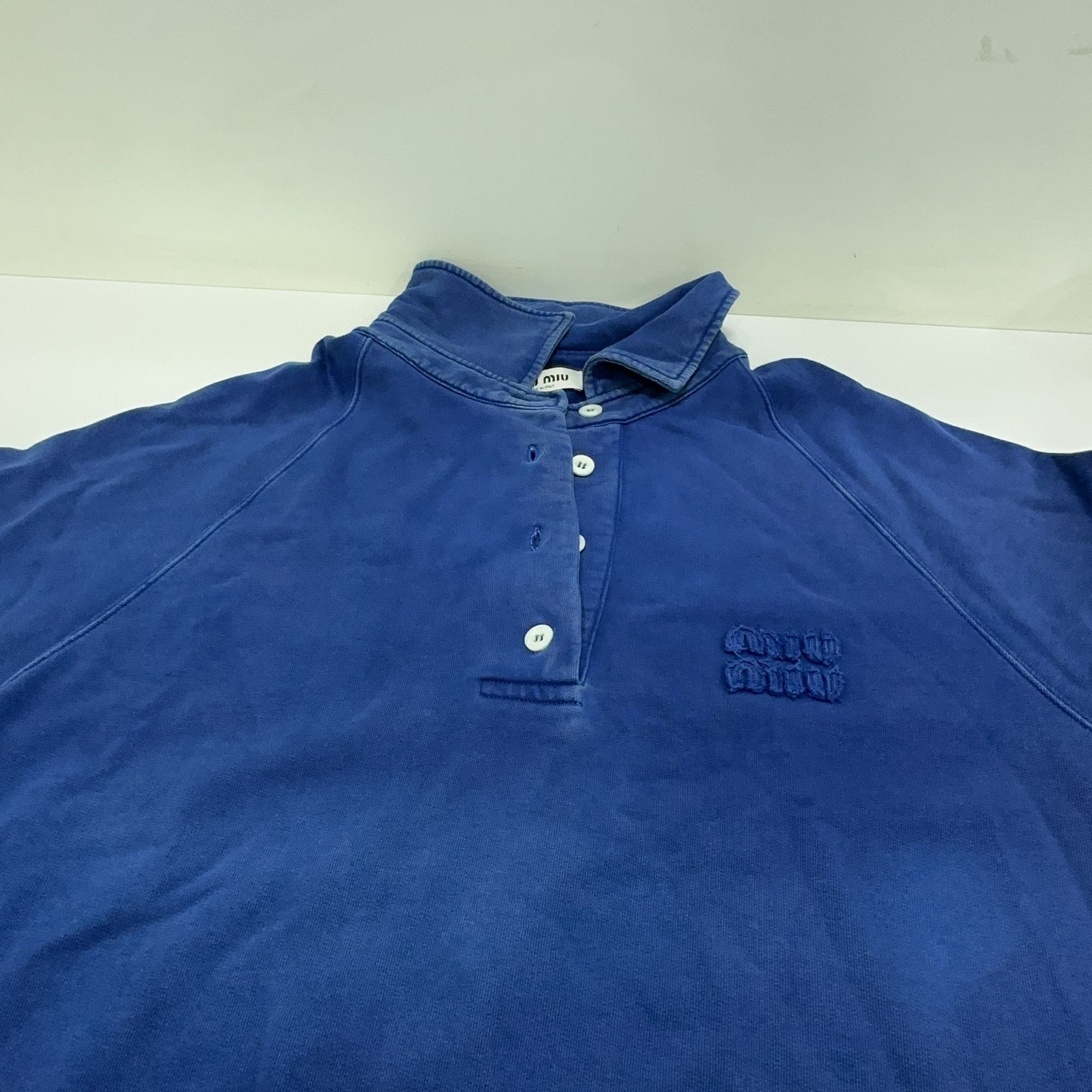 Miu Miu Miu Miu Embroidered Logo Polo Sweatshirt Size XS Size XS / US 0-2 / IT 36-38 - 7 Thumbnail