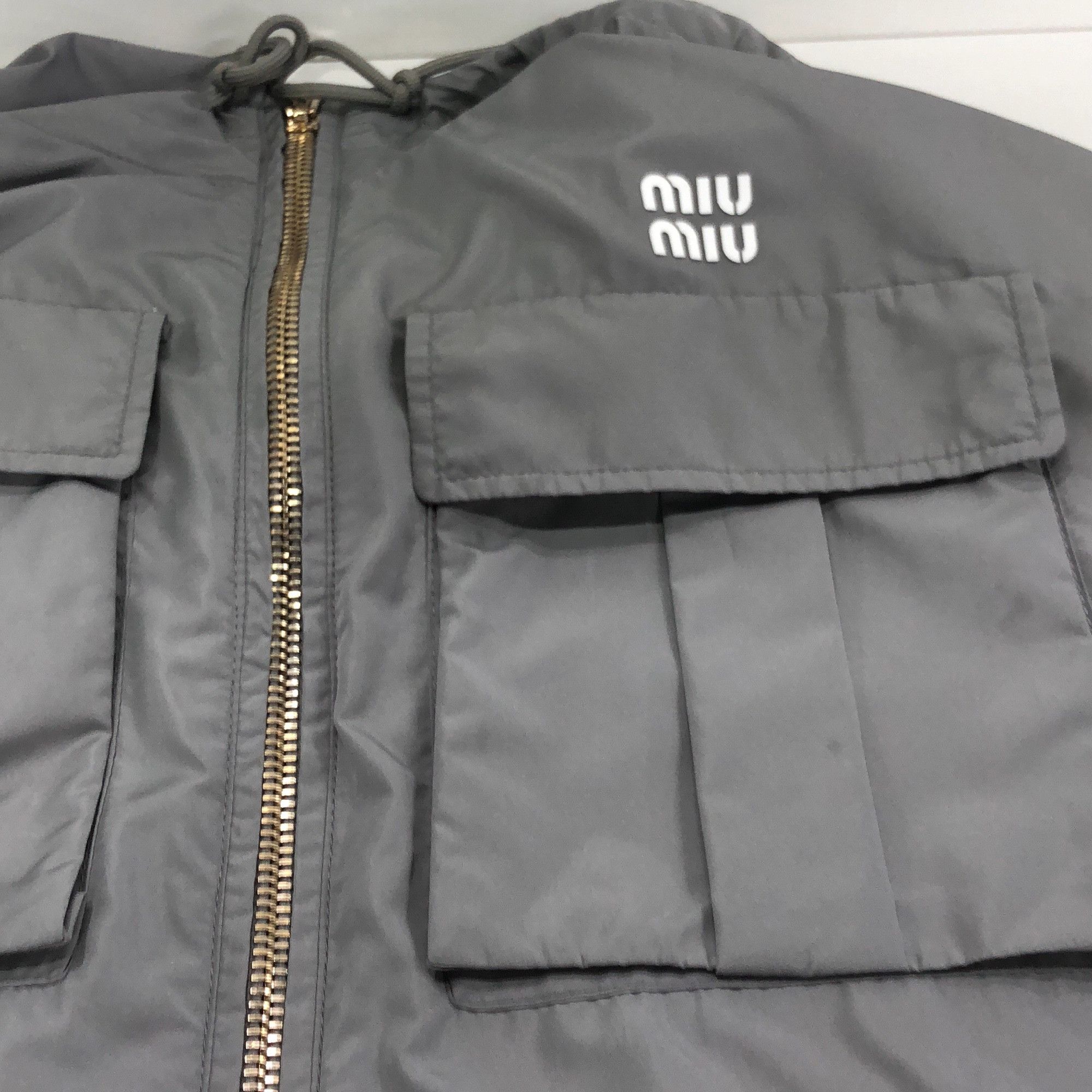 Miu Miu Miu Miu Logo Hooded Jacket IT 38 Size XS / US 0-2 / IT 36-38 - 9 Thumbnail