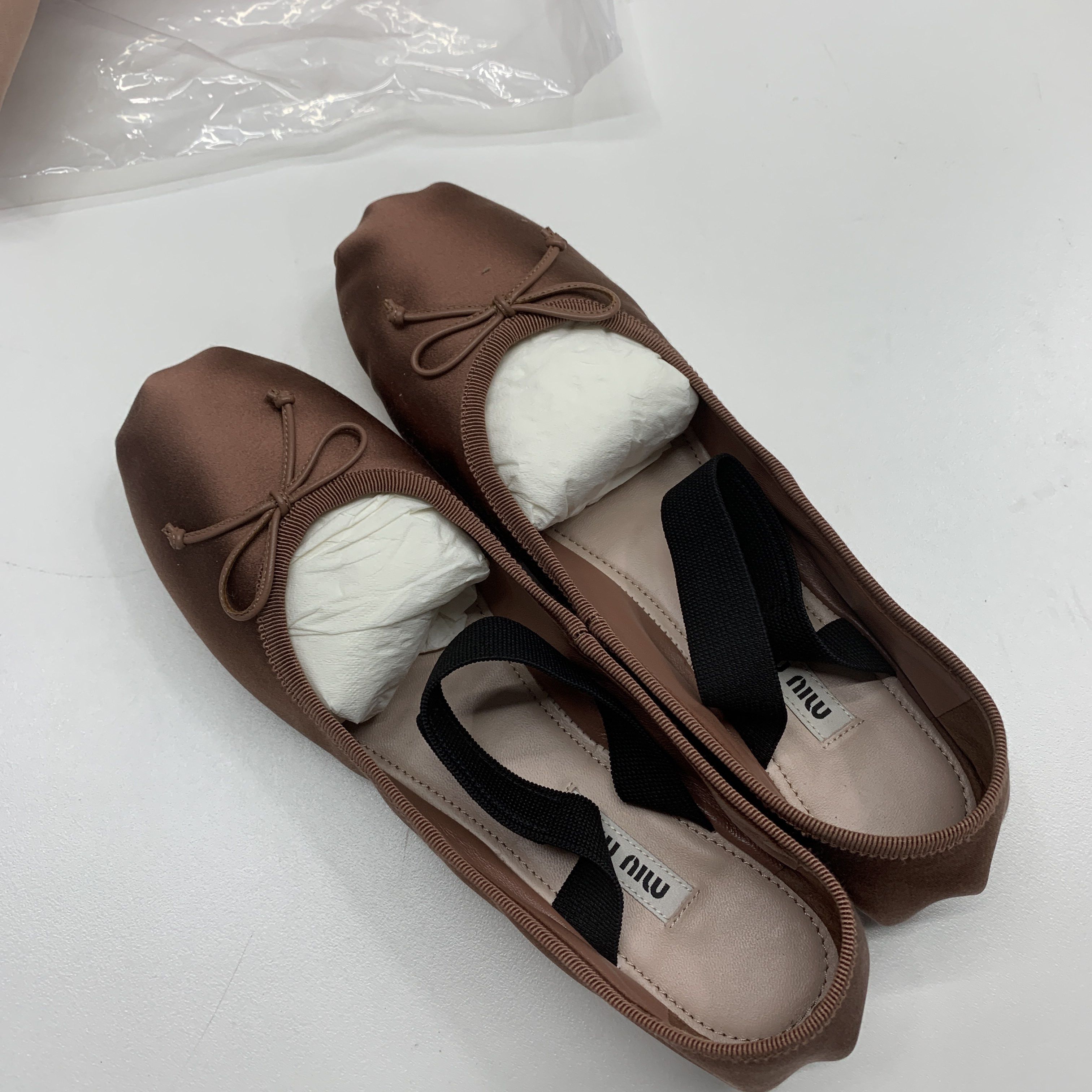 Miu Miu Miu Miu Brown Satin Ballet Flats Size 38 Size US 8 / IT 38 - 11 Thumbnail
