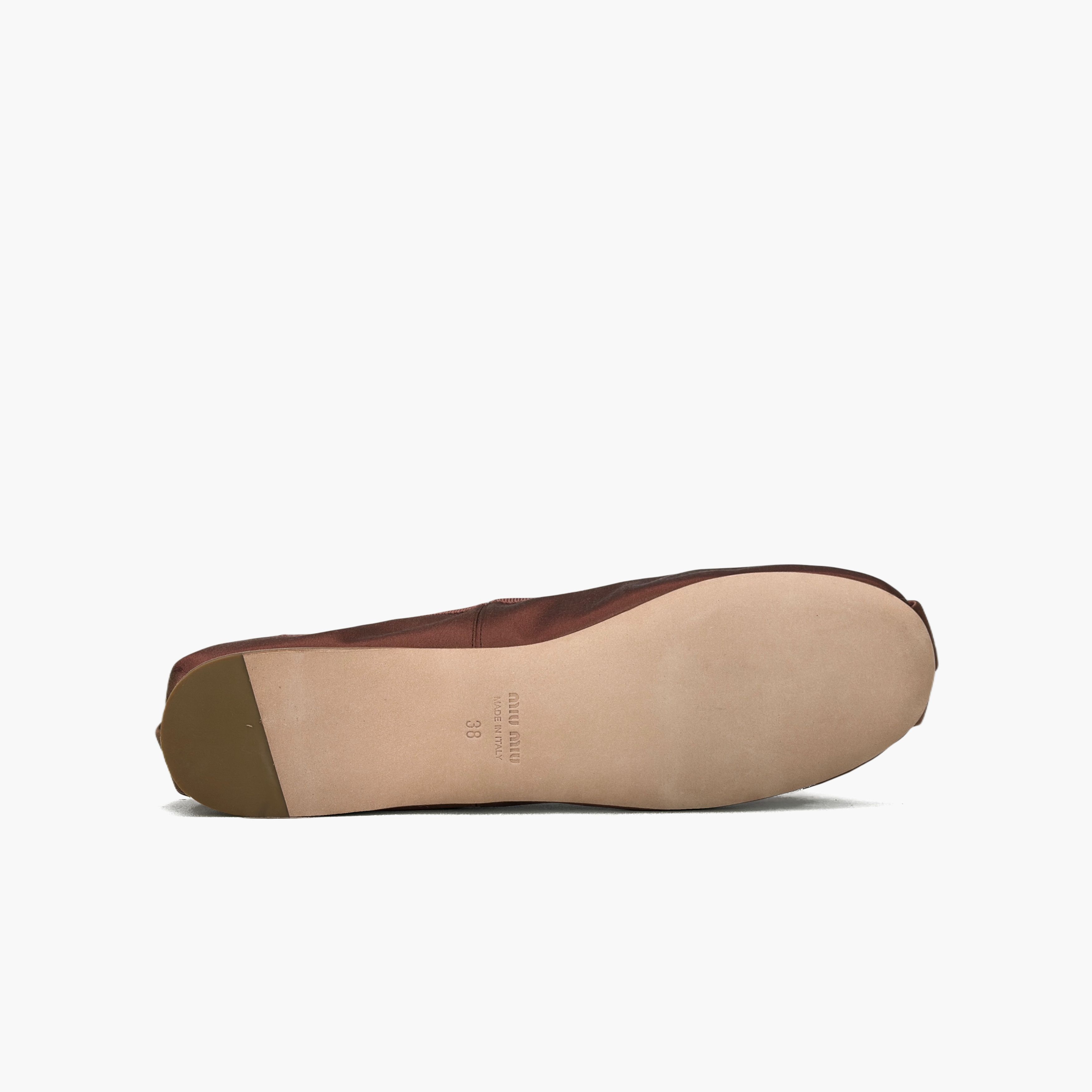 Miu Miu Miu Miu Brown Satin Ballet Flats Size 38 Size US 8 / IT 38 - 7 Thumbnail