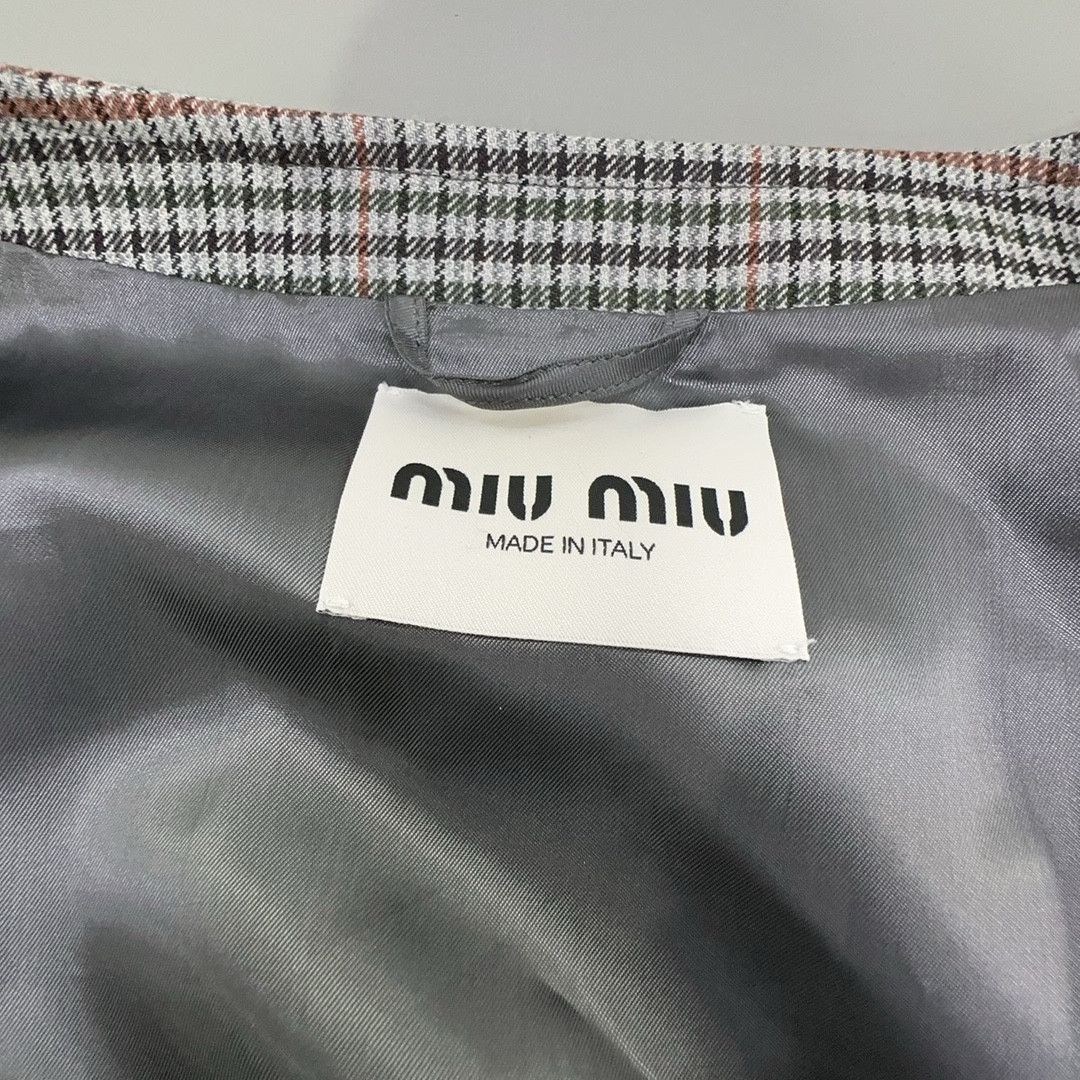 Miu Miu Miu Miu Checkered Zip-Up Sleeveless Dress Size 38 Size XS / US 0-2 / IT 36-38 - 3 Thumbnail