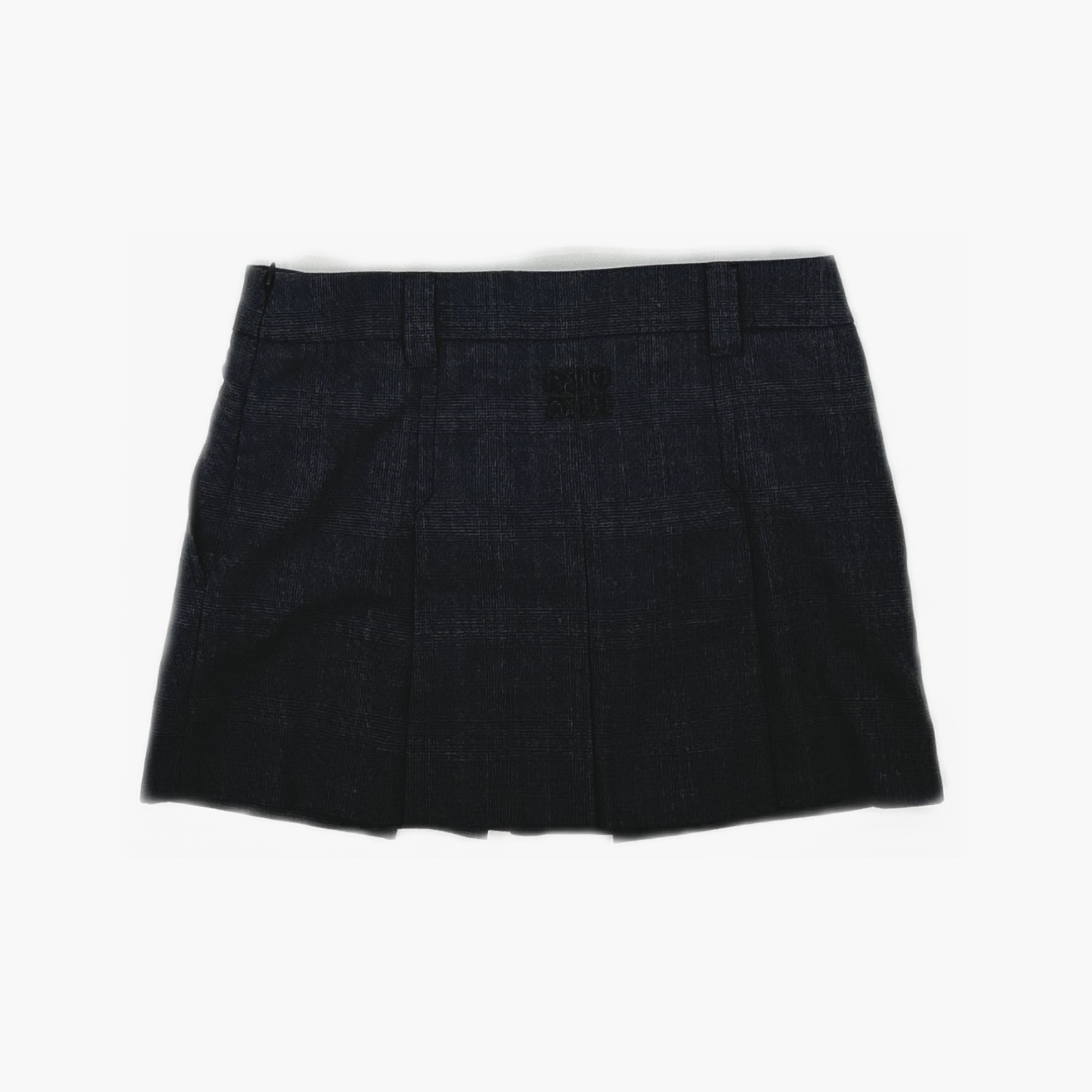 Miu Miu Miu Miu Plaid Wool Mini Skirt Size 36 Size 25" / US 0 / IT 36 - 2 Thumbnail