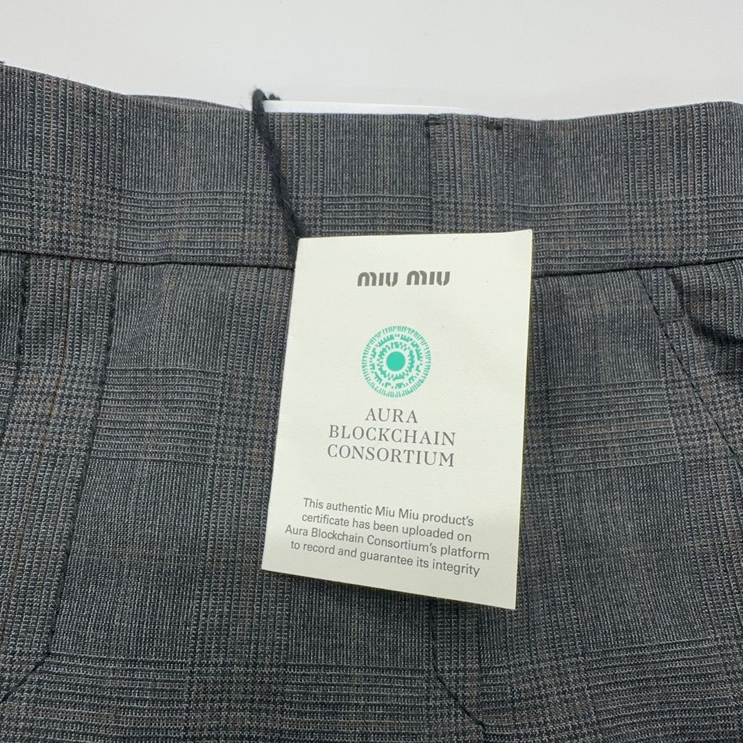 Miu Miu Miu Miu Plaid Wool Mini Skirt Size 36 Size 25" / US 0 / IT 36 - 5 Thumbnail