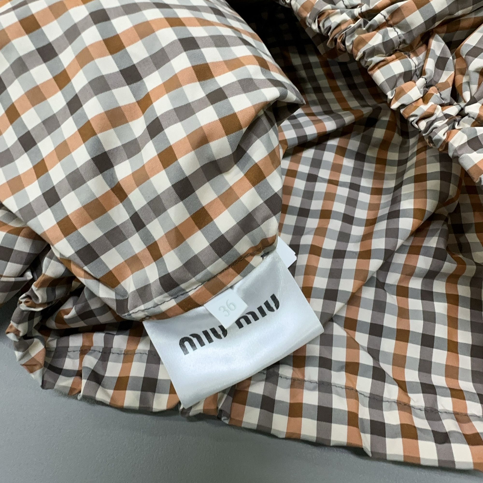 Miu Miu Miu Miu Gingham Zip-Up Jacket Size 36 Size XS / US 0-2 / IT 36-38 - 4 Thumbnail