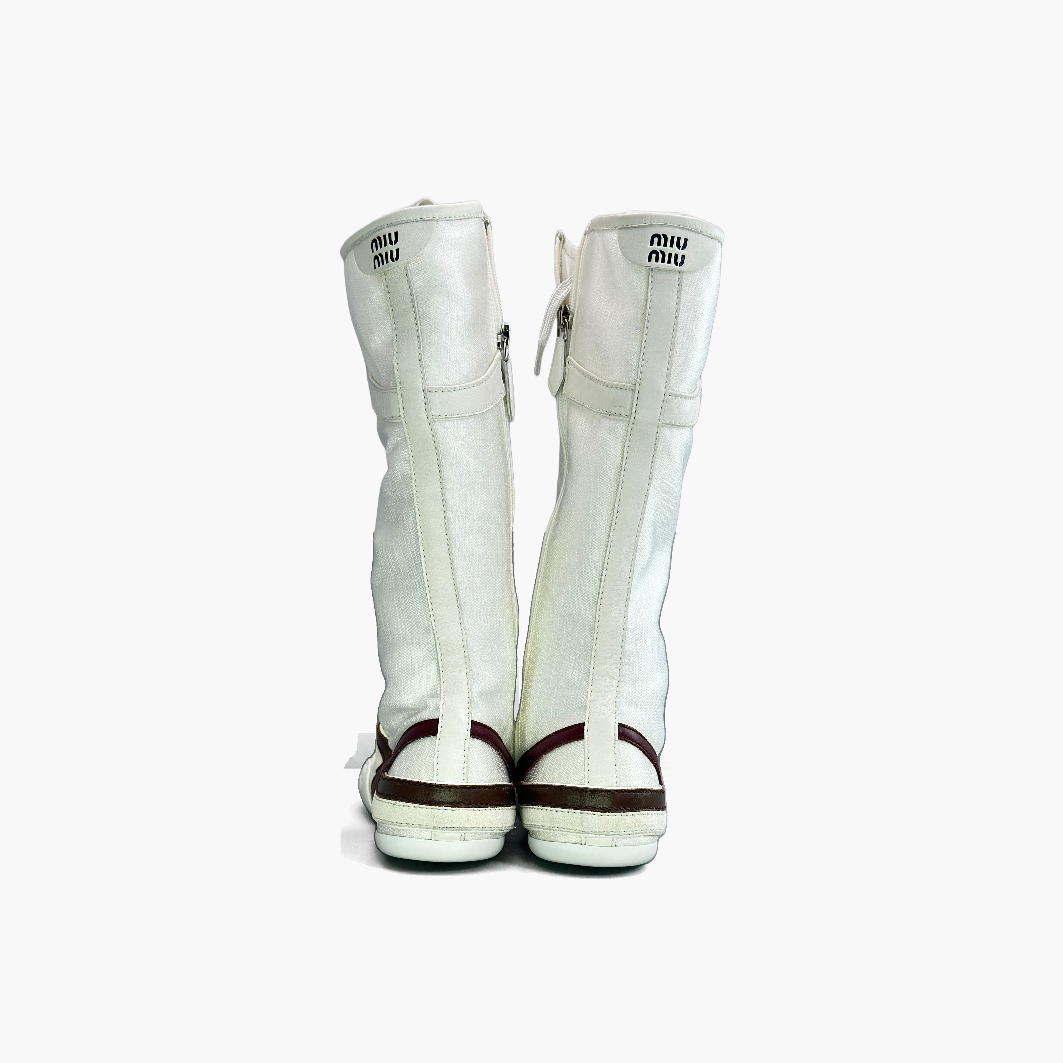Miu Miu Miu Miu Technical Fabric High-Top Boots Size 37 Size US 7 / IT 37 - 6 Thumbnail