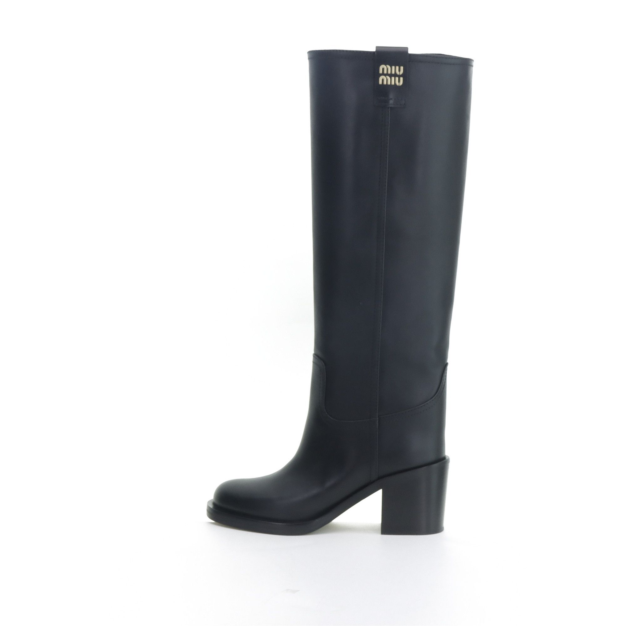 Miu Miu Miu Miu Black Leather Block Heel Boots Size 36 Size US 6 / IT 36 - 4 Thumbnail