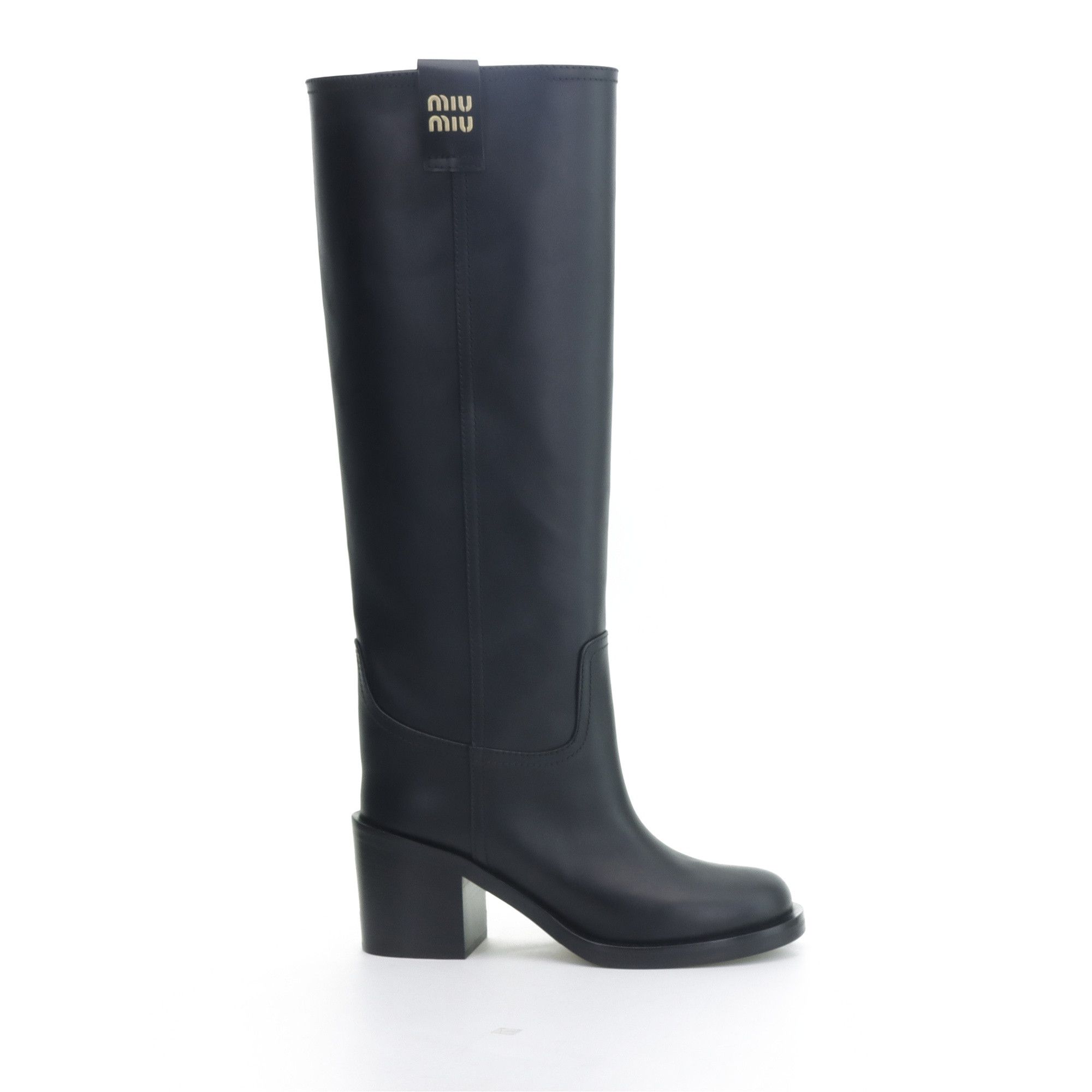 Miu Miu Miu Miu Black Leather Block Heel Boots Size 36 Size US 6 / IT 36 - 5 Thumbnail