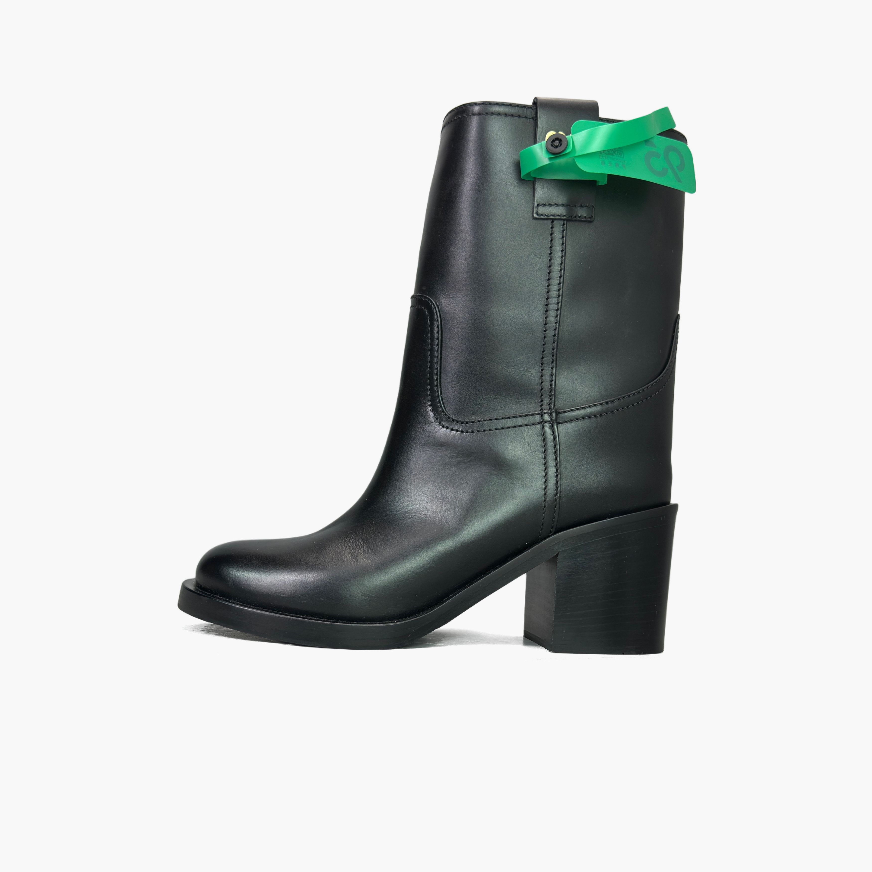 Miu Miu Miu Miu Black Leather Block Heel Boots Size 37.5 Size US 7.5 / IT 37.5 - 3 Thumbnail