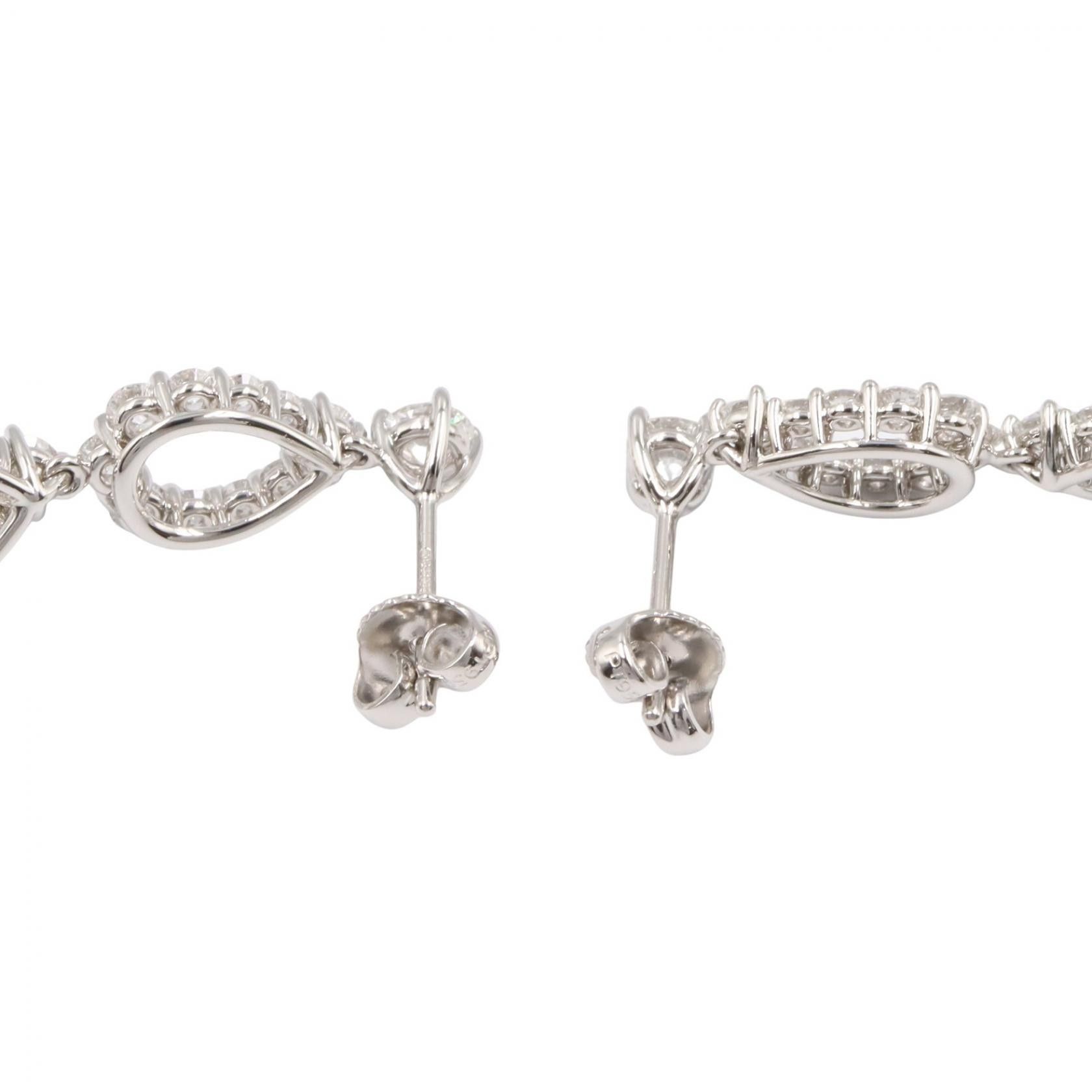 Harry Winston Harry Winston HARRY WINSTON Triple Loop Pt950 Diamond Earrings Precious Metal Earrings DUTY FREE for USA Size ONE SIZE - 2 Thumbnail