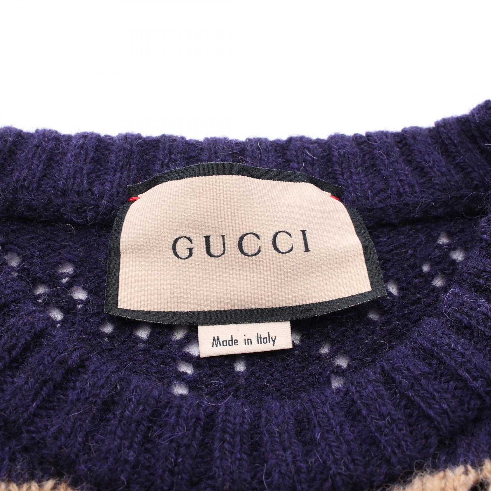 Gucci Gucci Gucci GG Wool Knit Top Textile Tops DUTY FREE for USA Size ONE SIZE - 3 Thumbnail