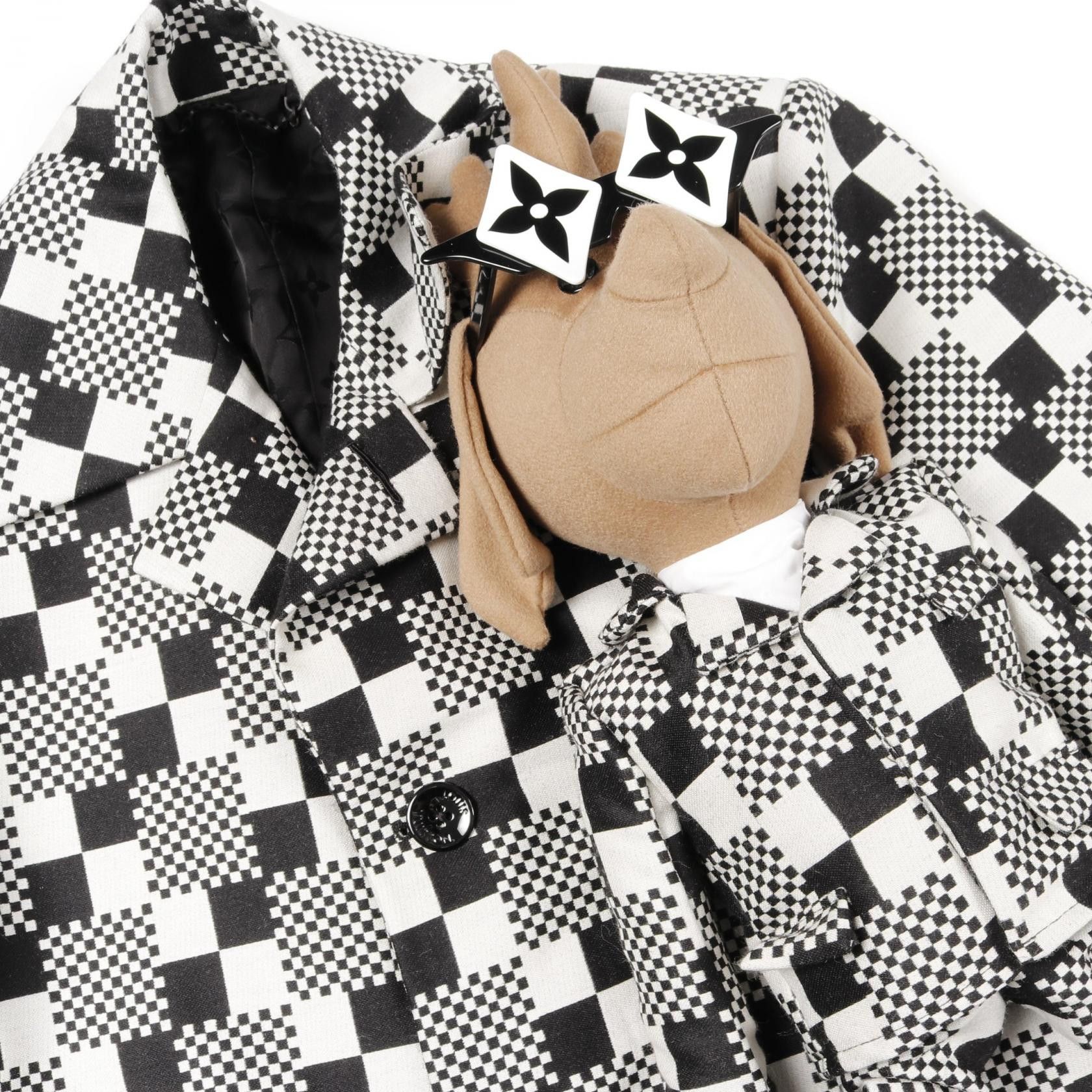 Louis Vuitton Louis Vuitton Louis Vuitton LV Friend Dog Puppet Damier Wool Jacket Textile Outerwear DUTY FREE for USA Size ONE SIZE - 7 Thumbnail