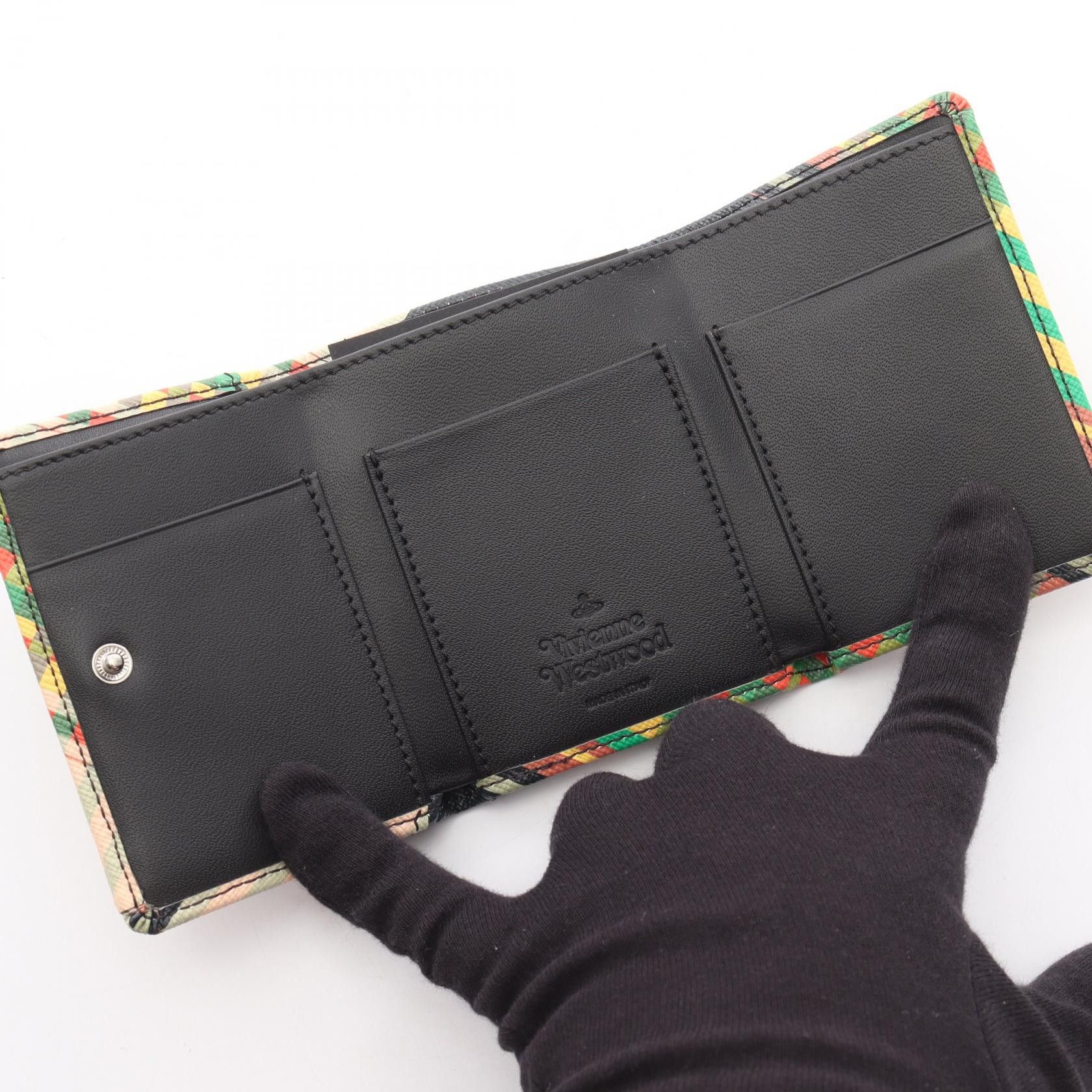 Vivienne Westwood Vivienne Westwood Vivienne Westwood SAFF PRINT SMALL FLAP PURSE wallet Plastic / Synthetic Short Wallet 52010013UO102 DUTY FREE for USA Size ONE SIZE - 6 Thumbnail