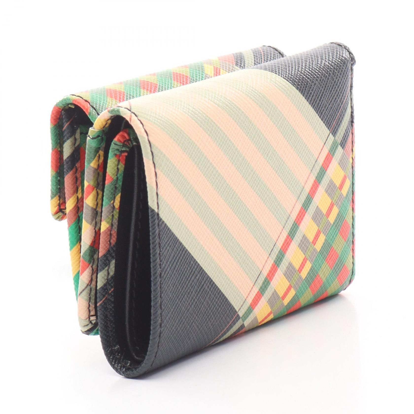 Vivienne Westwood Vivienne Westwood Vivienne Westwood SAFF PRINT SMALL FLAP PURSE wallet Plastic / Synthetic Short Wallet 52010013UO102 DUTY FREE for USA Size ONE SIZE - 4 Thumbnail