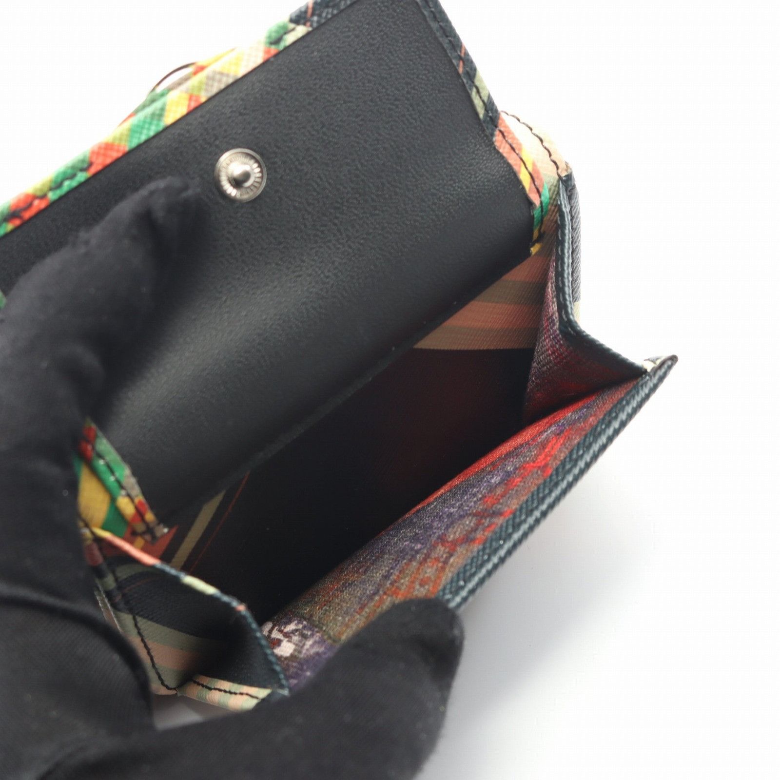 Vivienne Westwood Vivienne Westwood Vivienne Westwood SAFF PRINT SMALL FLAP PURSE wallet Plastic / Synthetic Short Wallet 52010013UO102 DUTY FREE for USA Size ONE SIZE - 7 Thumbnail