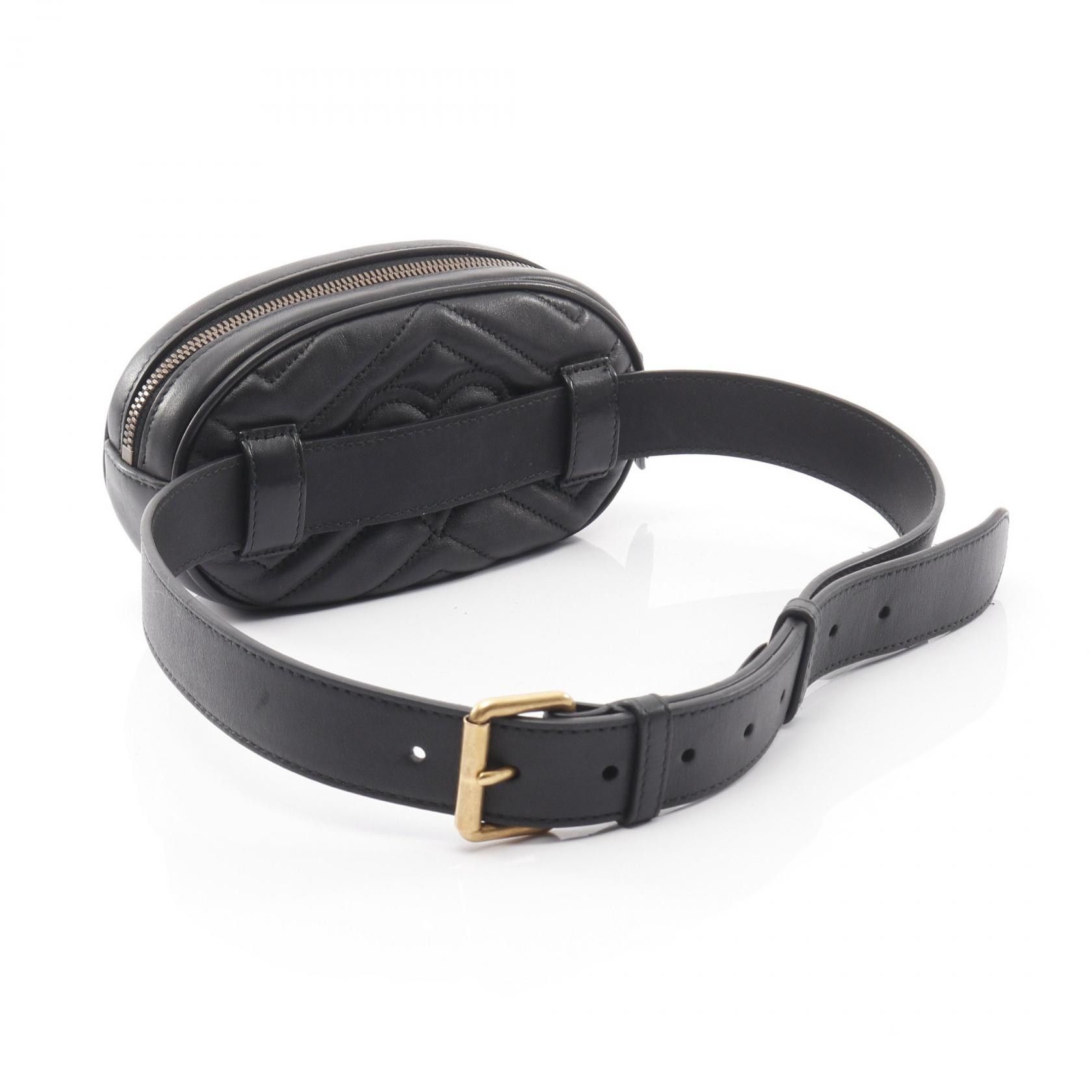 Gucci Gucci Gucci GG Marmont Leather Waist Bag Leather Belt Bag 476434 DUTY FREE for USA Size ONE SIZE - 2 Thumbnail