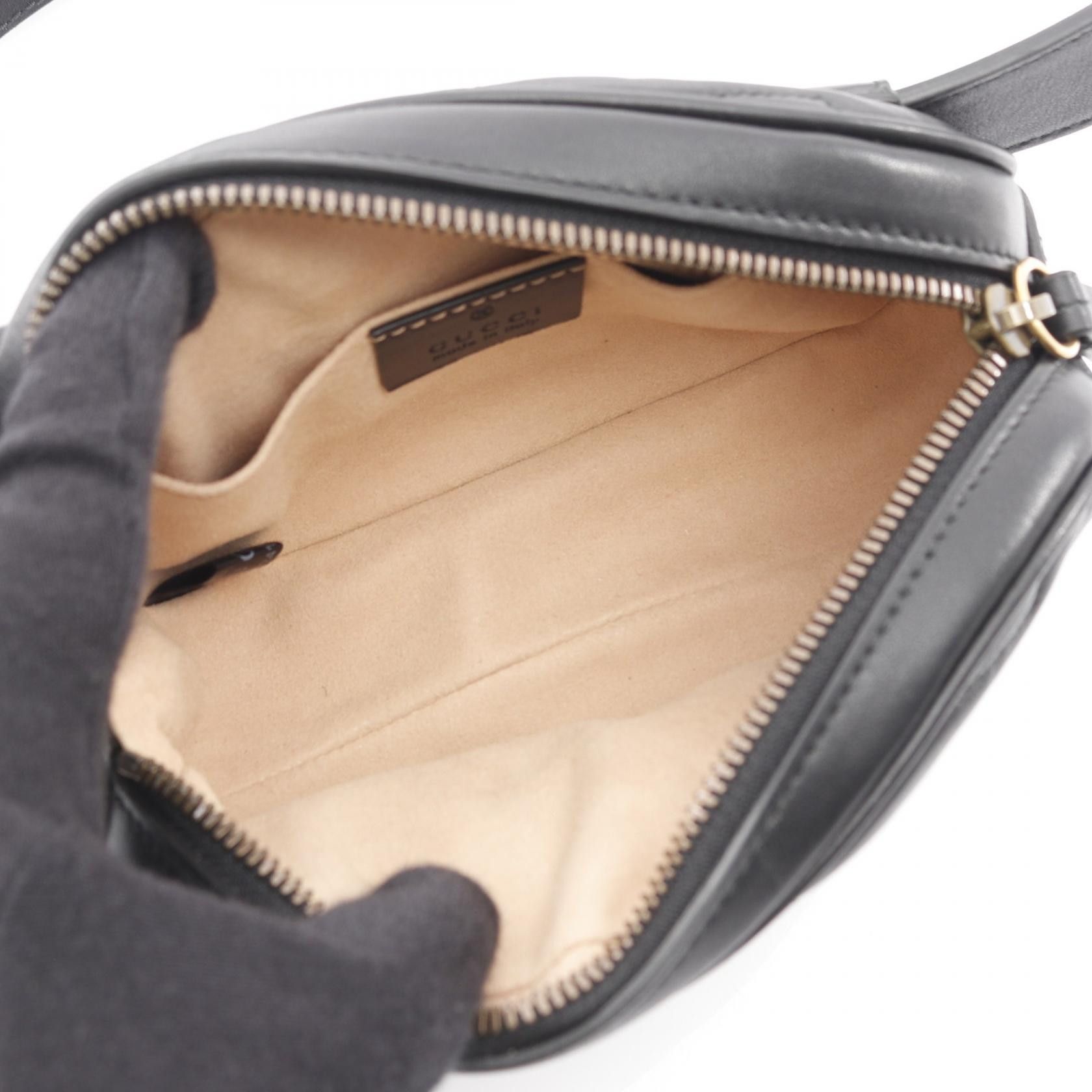 Gucci Gucci Gucci GG Marmont Leather Waist Bag Leather Belt Bag 476434 DUTY FREE for USA Size ONE SIZE - 3 Thumbnail