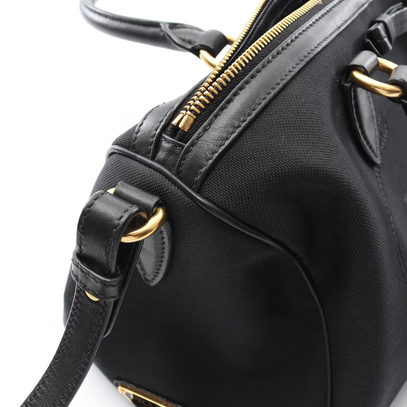Prada Prada Prada LOGO JACQUARD Canvas Leather Handbag Leather Handbag DUTY FREE for USA Size ONE SIZE - 8 Thumbnail