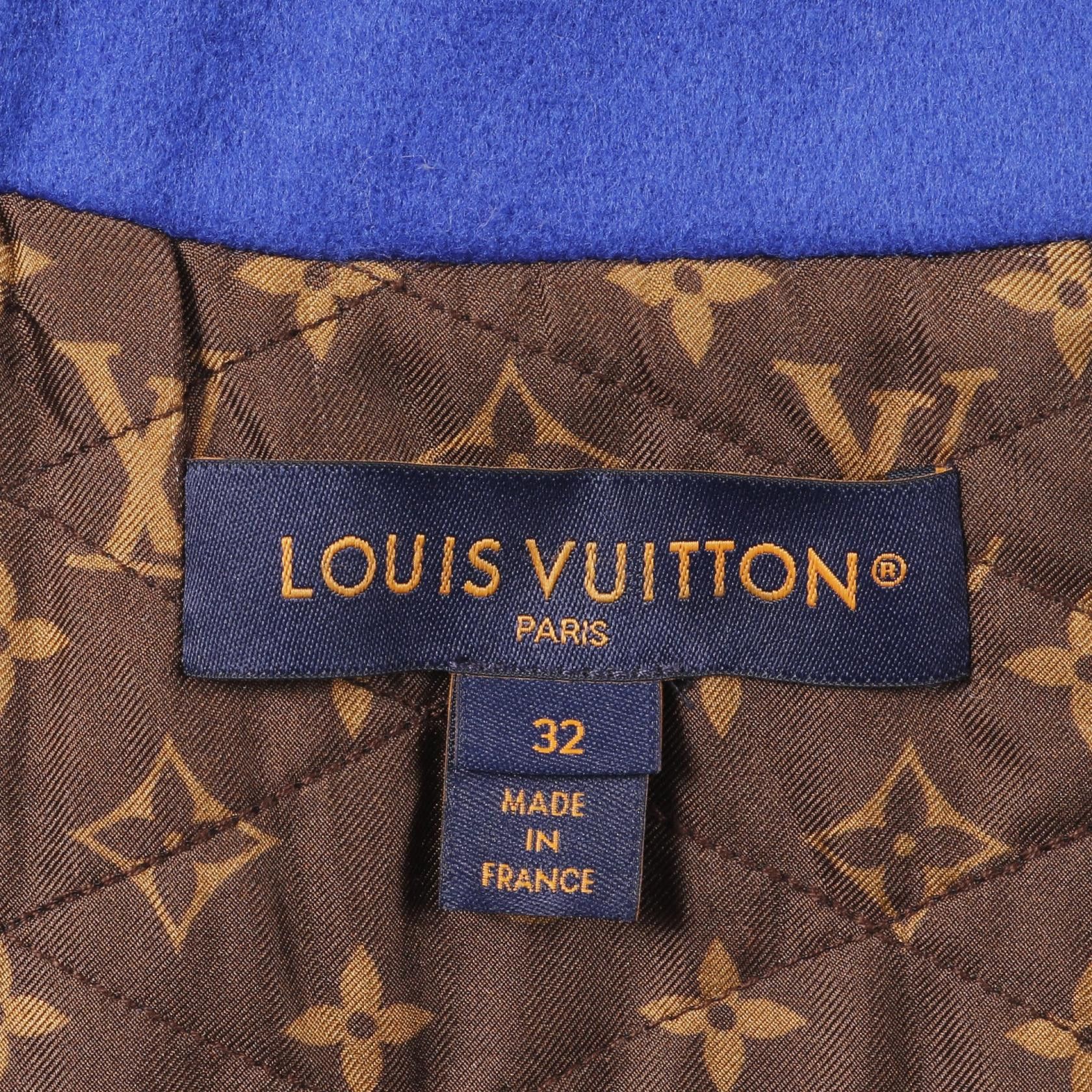 Louis Vuitton Louis Vuitton Louis Vuitton V Patch Wool Leather Jacket Textile Outerwear DUTY FREE for USA Size ONE SIZE - 3 Thumbnail