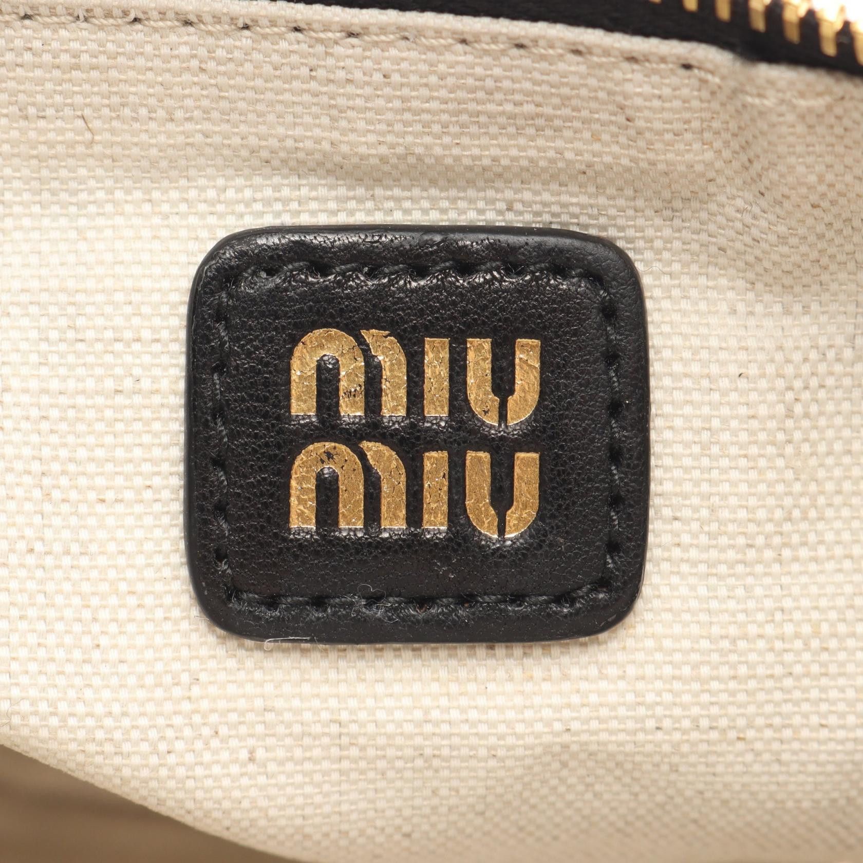 Miu Miu Miu Miu Miu Miu Leather Shoulder Bag Leather Shoulder Bag 5NI007AEFXF0002 DUTY FREE for USA Size ONE SIZE - 4 Thumbnail