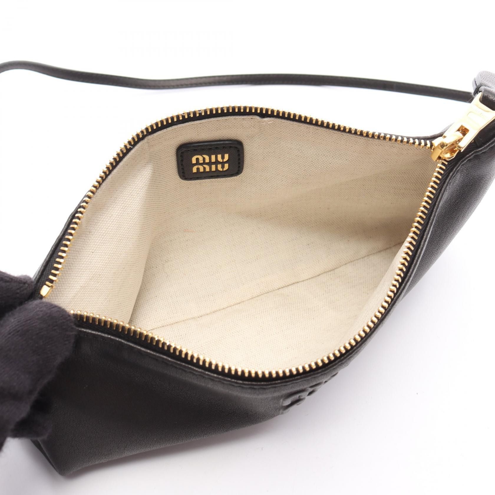 Miu Miu Miu Miu Miu Miu Leather Shoulder Bag Leather Shoulder Bag 5NI007AEFXF0002 DUTY FREE for USA Size ONE SIZE - 3 Thumbnail