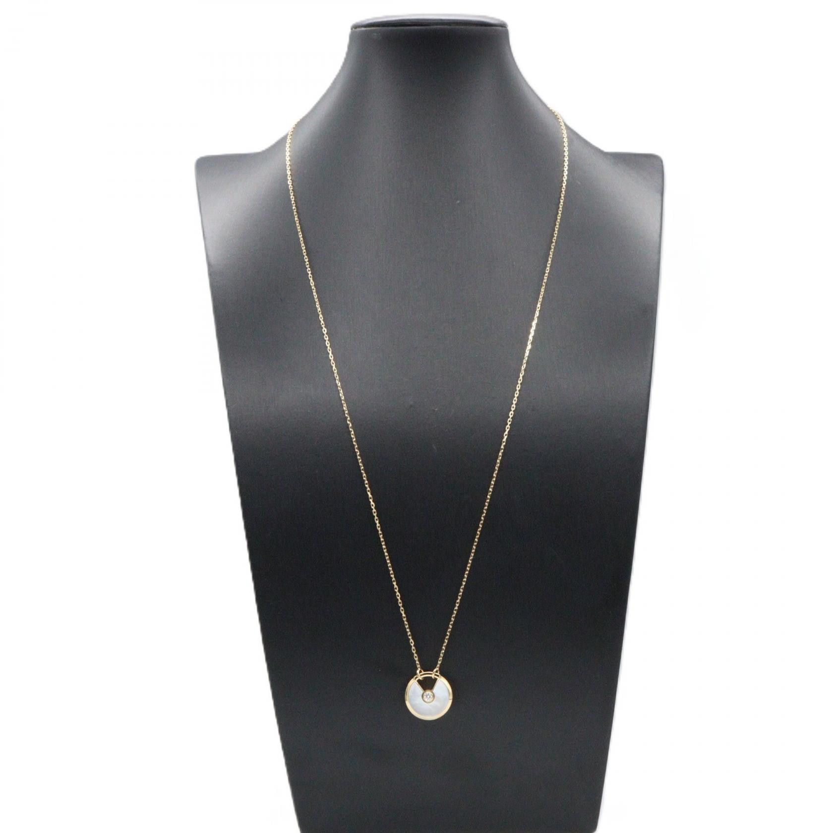 Cartier Cartier Cartier Amulette Mother of Pearl Au750 Diamond Necklace Precious Metal Necklace DUTY FREE for USA Size ONE SIZE - 5 Thumbnail