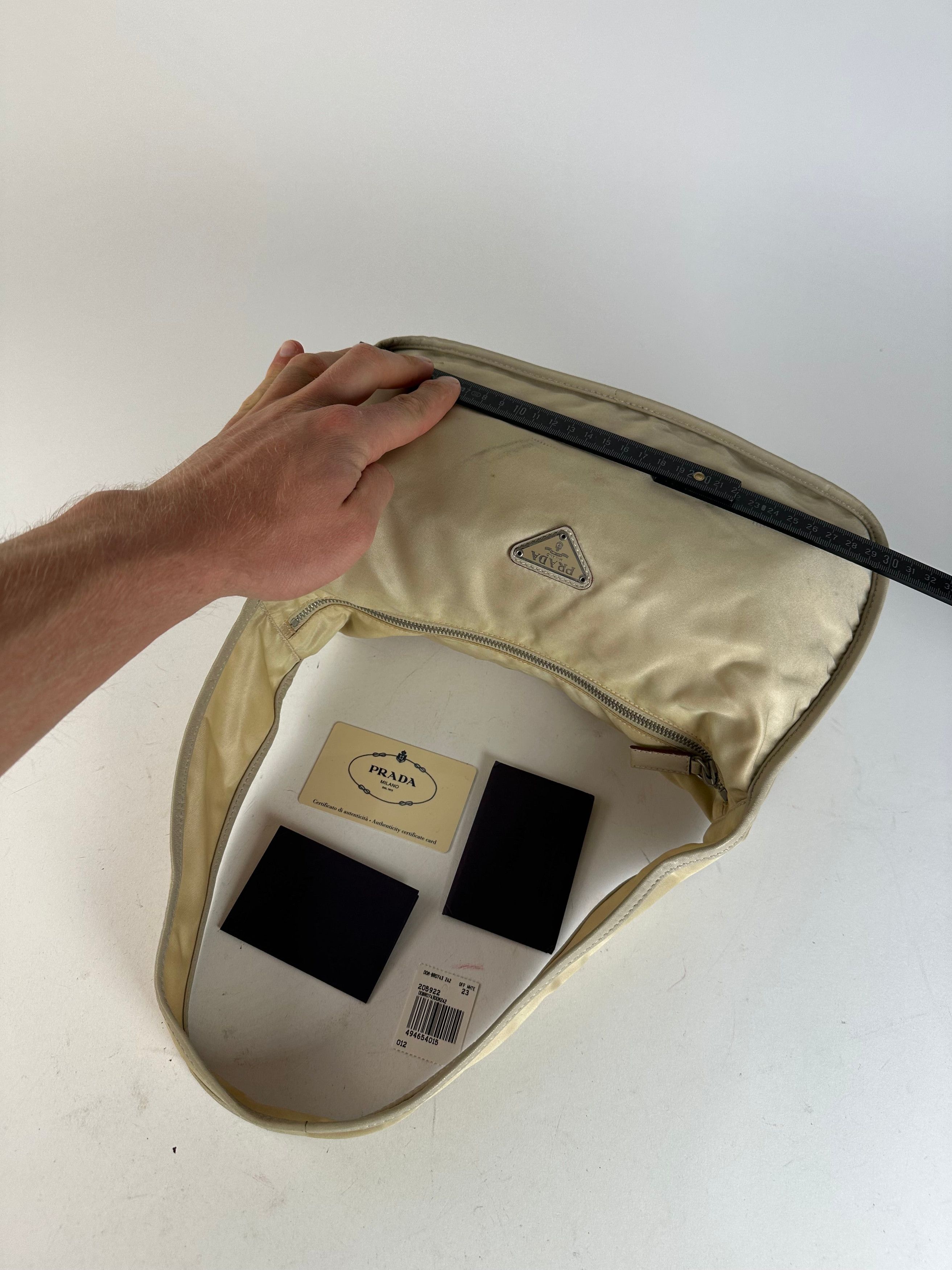 Prada Vintage Shoulder Bag Tessuto Lino Size ONE SIZE - 14 Thumbnail
