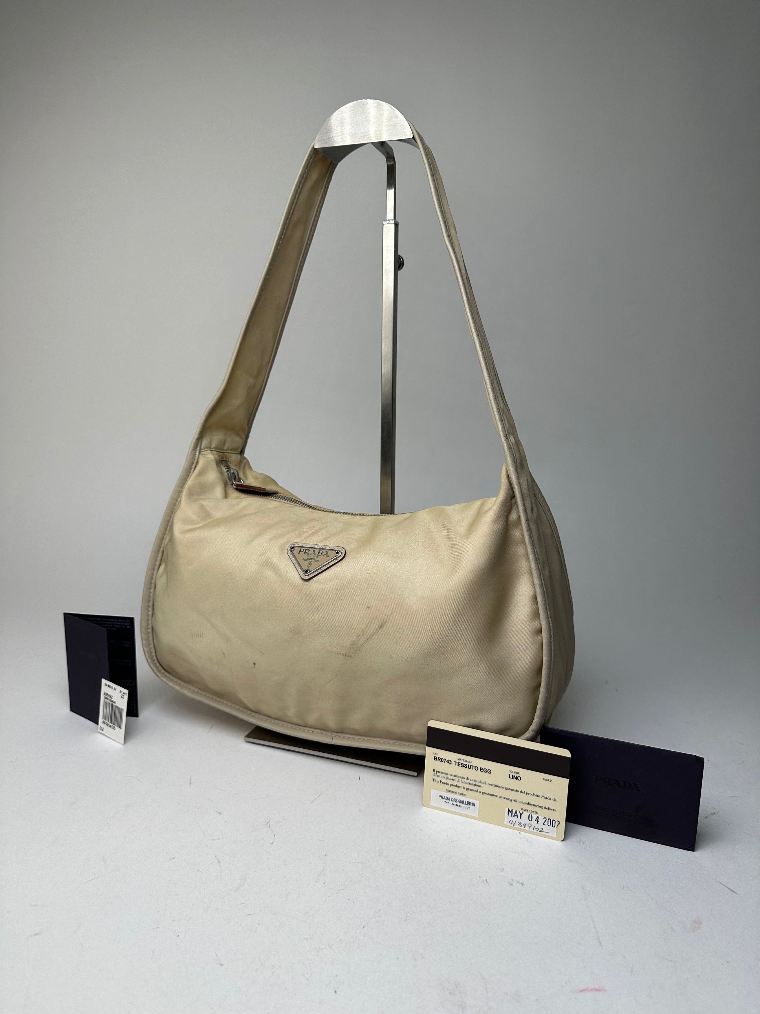 Prada Vintage Shoulder Bag Tessuto Lino Size ONE SIZE - 3 Thumbnail