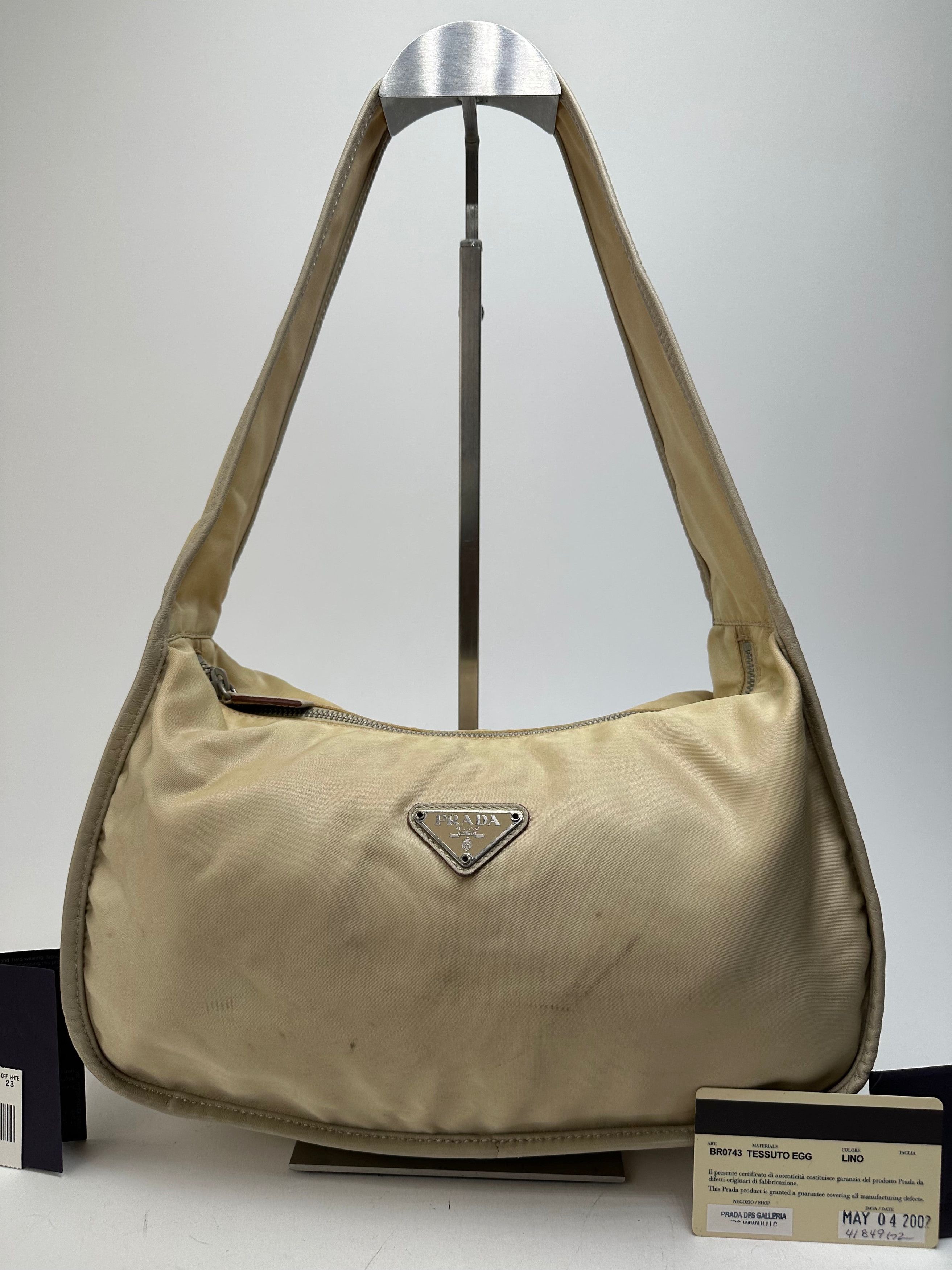 Prada Vintage Shoulder Bag Tessuto Lino Size ONE SIZE - 11 Thumbnail