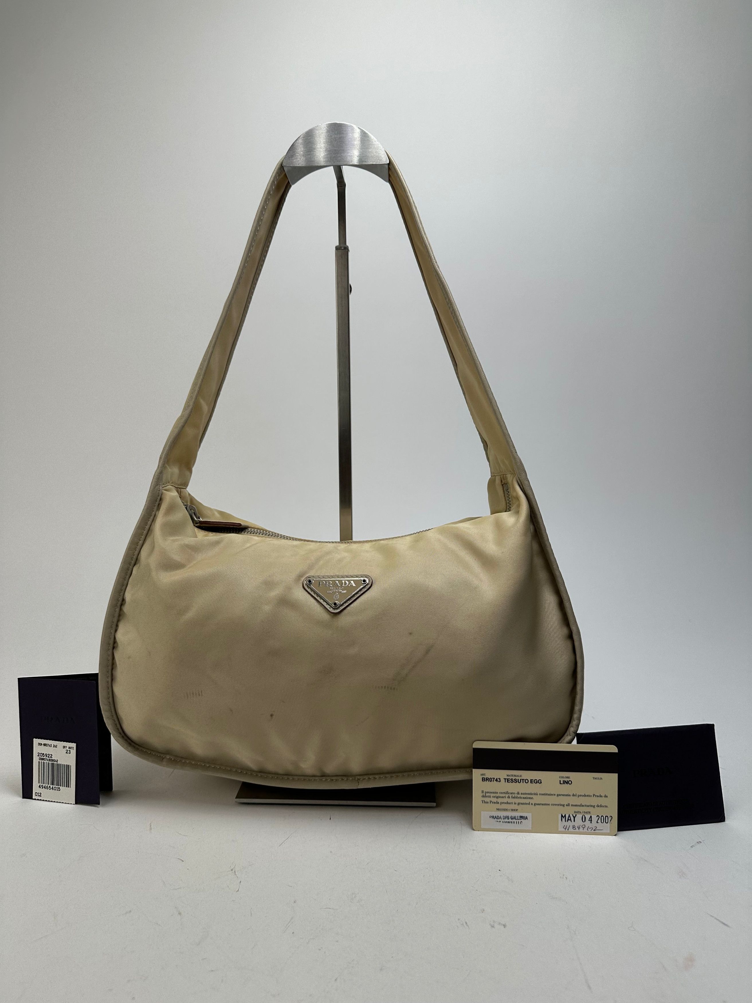 Prada Vintage Shoulder Bag Tessuto Lino Size ONE SIZE - 9 Thumbnail