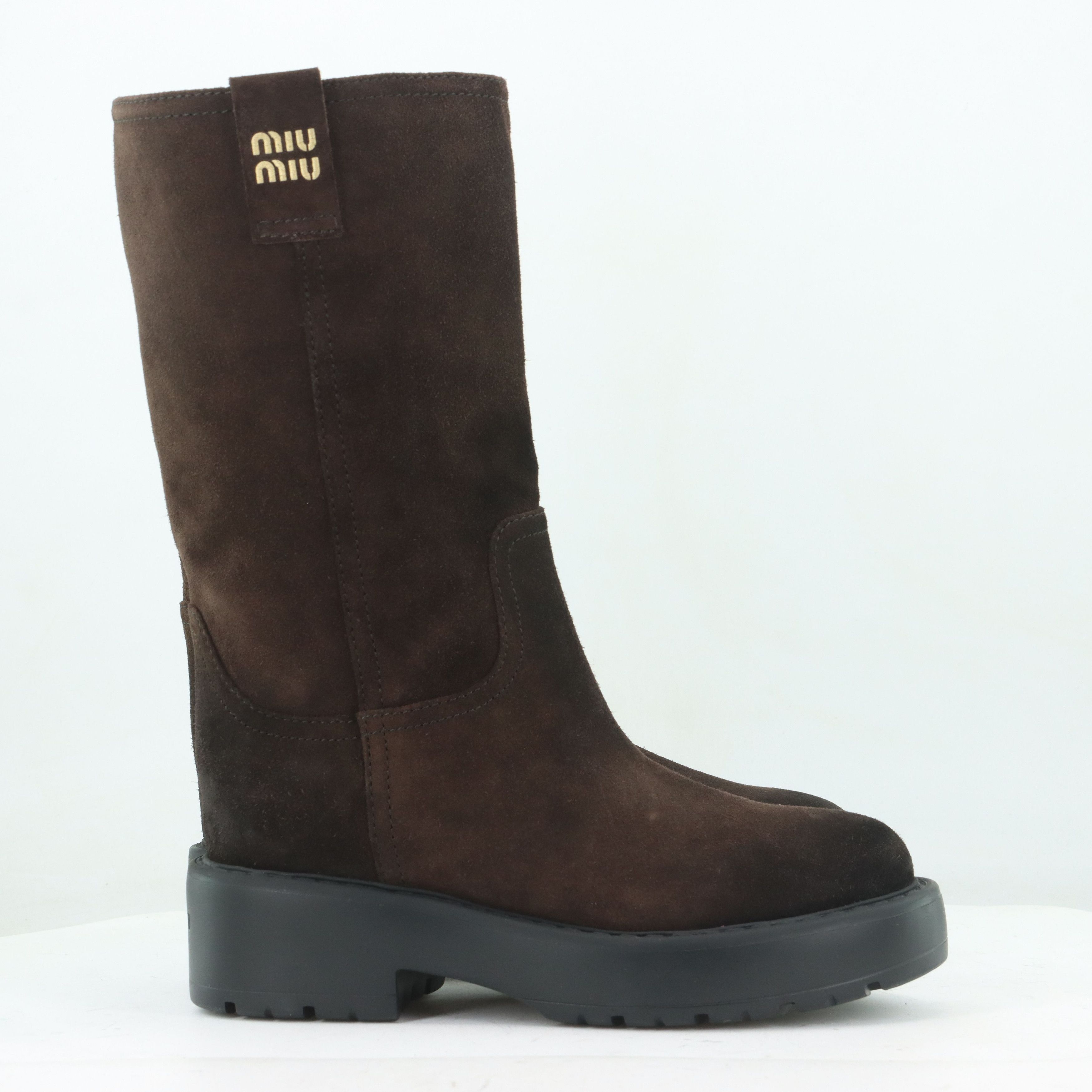 Miu Miu Miu Miu Suede Boots Size 36.5 Size US 6.5 / IT 36.5 - 3 Thumbnail