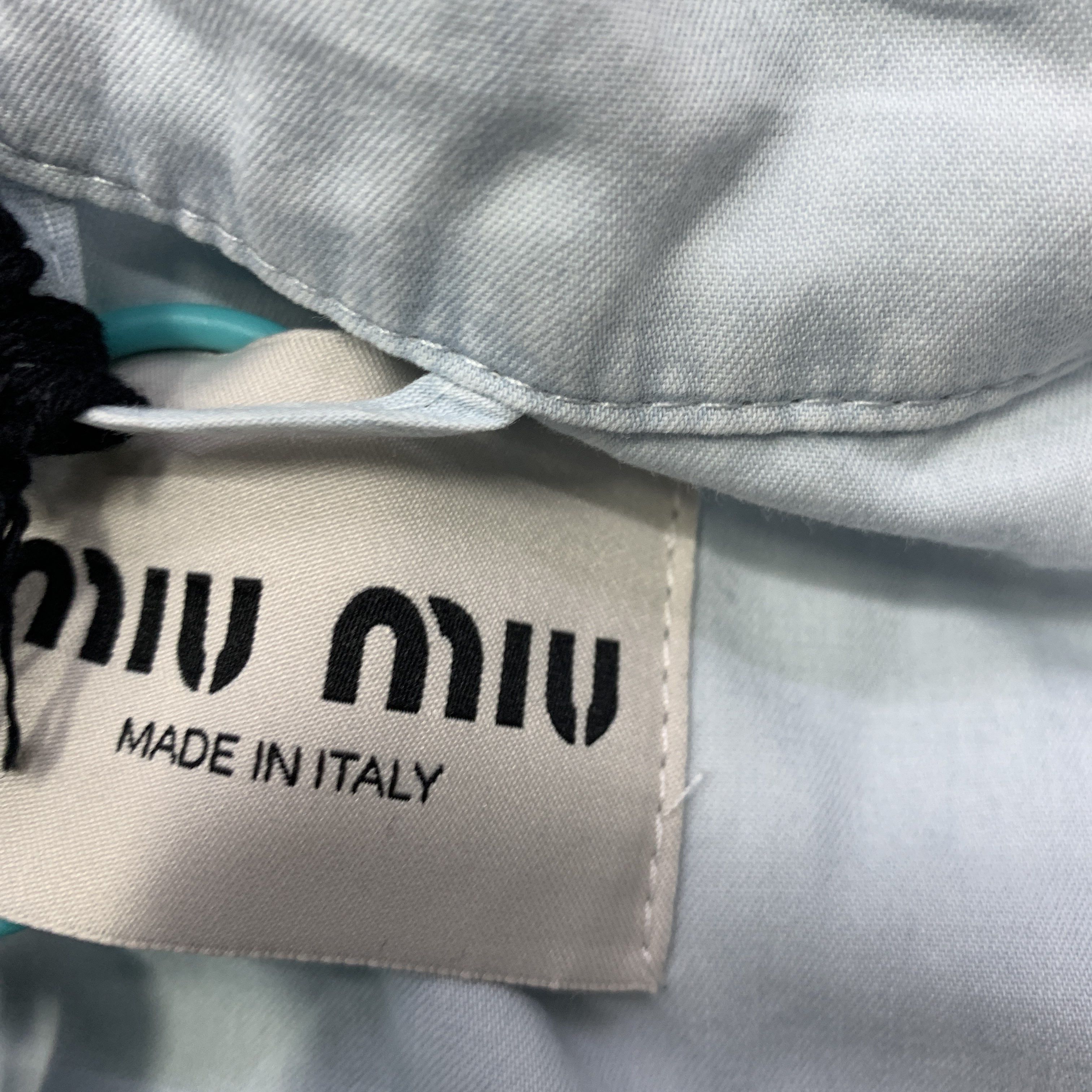 Miu Miu Miu Miu Cotton Logo Zip Jacket Size 40 Size S / US 4 / IT 40 - 2 Thumbnail