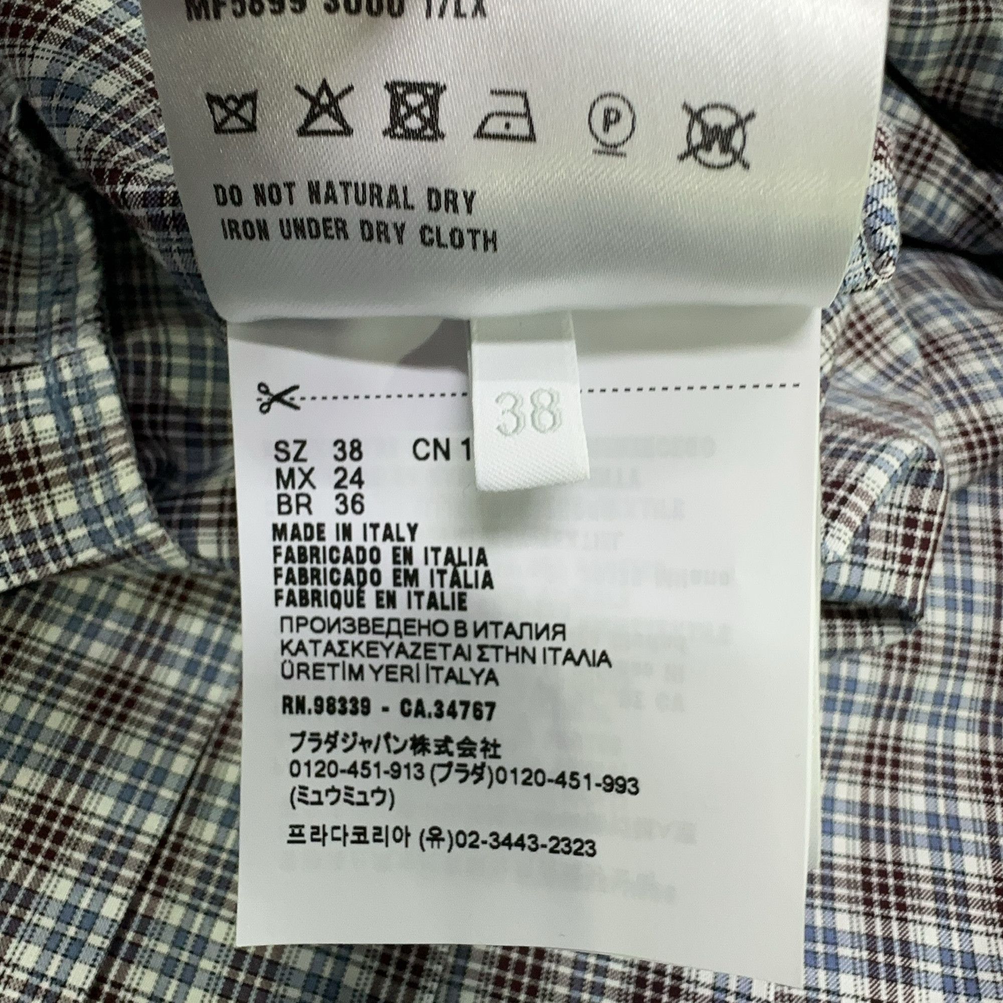 Miu Miu Miu Miu Plaid Mini Dress Size 38 Size XS / US 0-2 / IT 36-38 - 4 Thumbnail