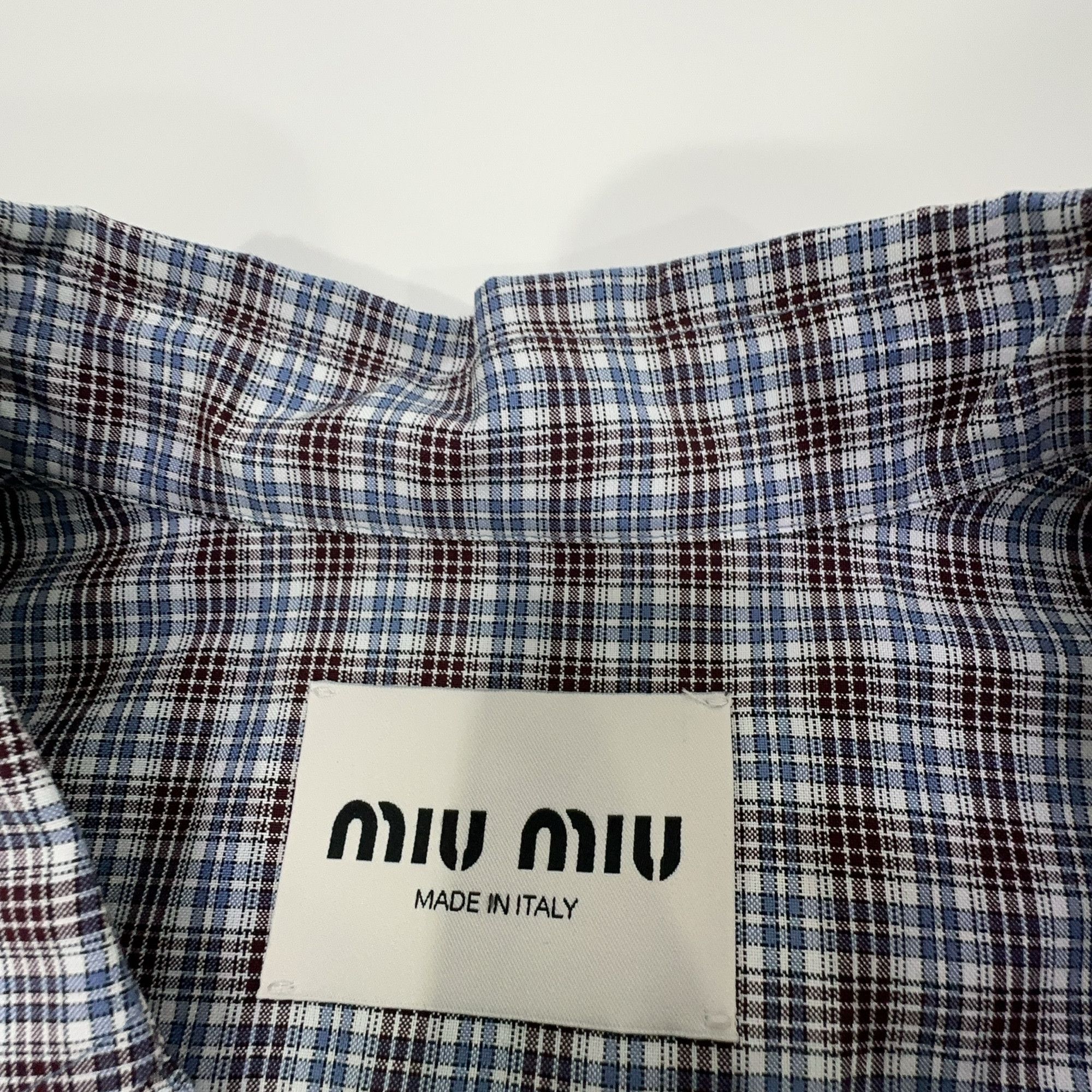 Miu Miu Miu Miu Plaid Mini Dress Size 38 Size XS / US 0-2 / IT 36-38 - 3 Thumbnail