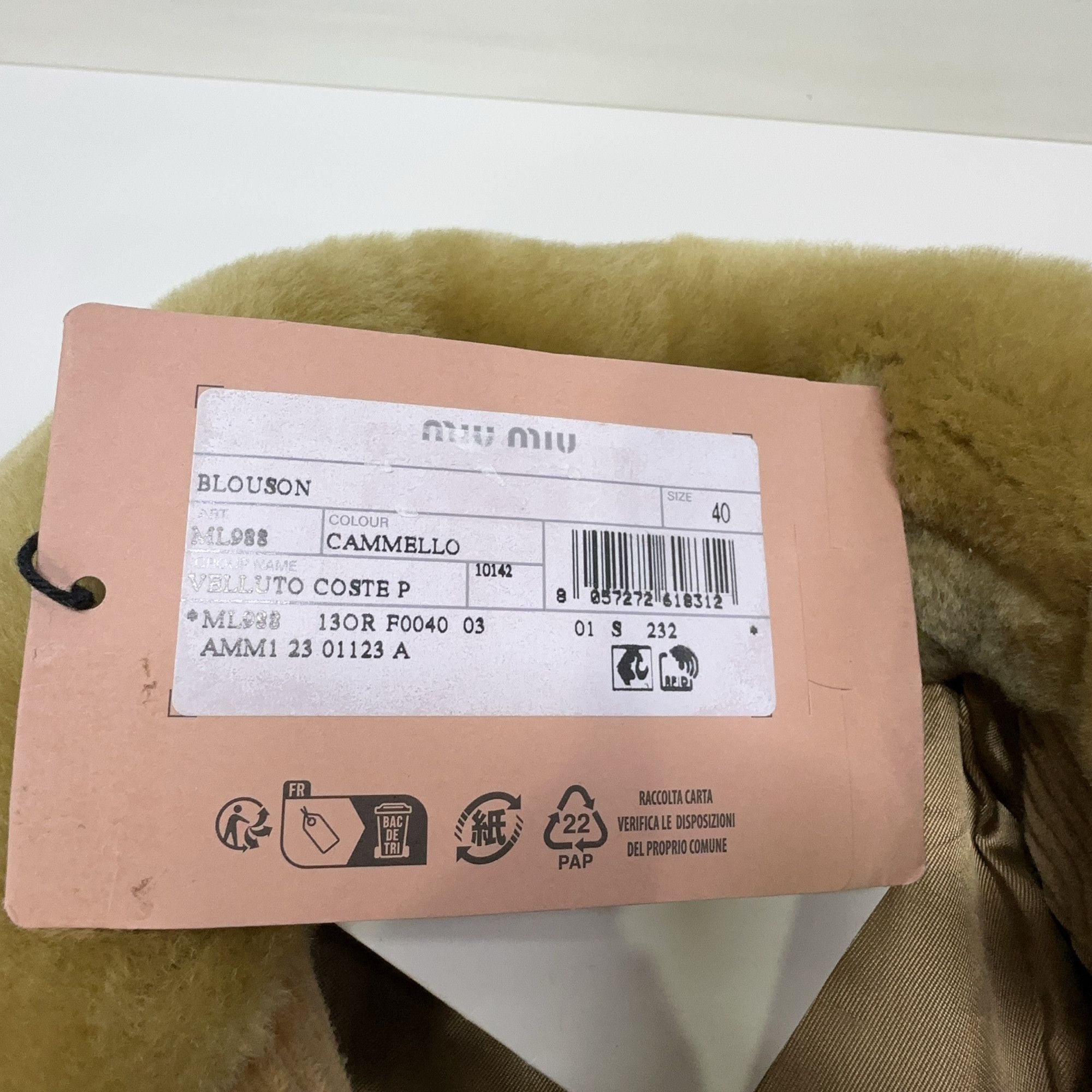 Miu Miu Miu Miu Corduroy Faux Fur Collar Jacket Size 40 Size S / US 4 / IT 40 - 6 Thumbnail