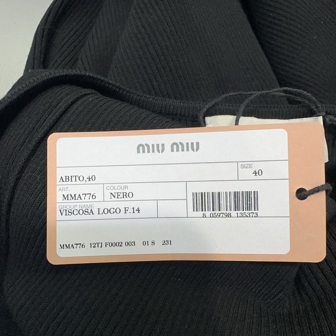 Miu Miu Miu Miu Logo Sleeveless Midi Dress Size 40 Size S / US 4 / IT 40 - 4 Thumbnail