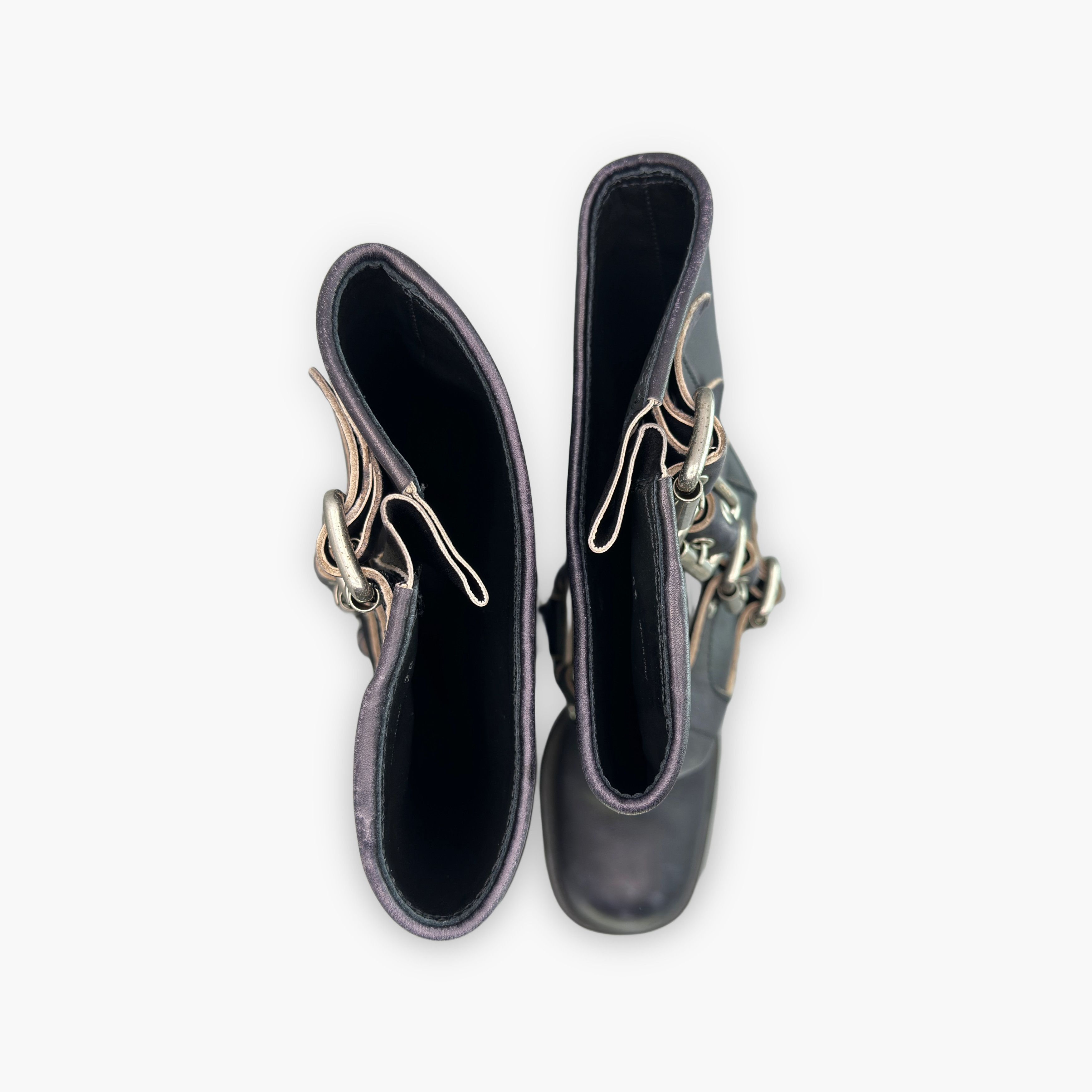 Miu Miu Miu Miu Buckle Leather Boots Size 35 Size US 5 / IT 35 - 9 Thumbnail