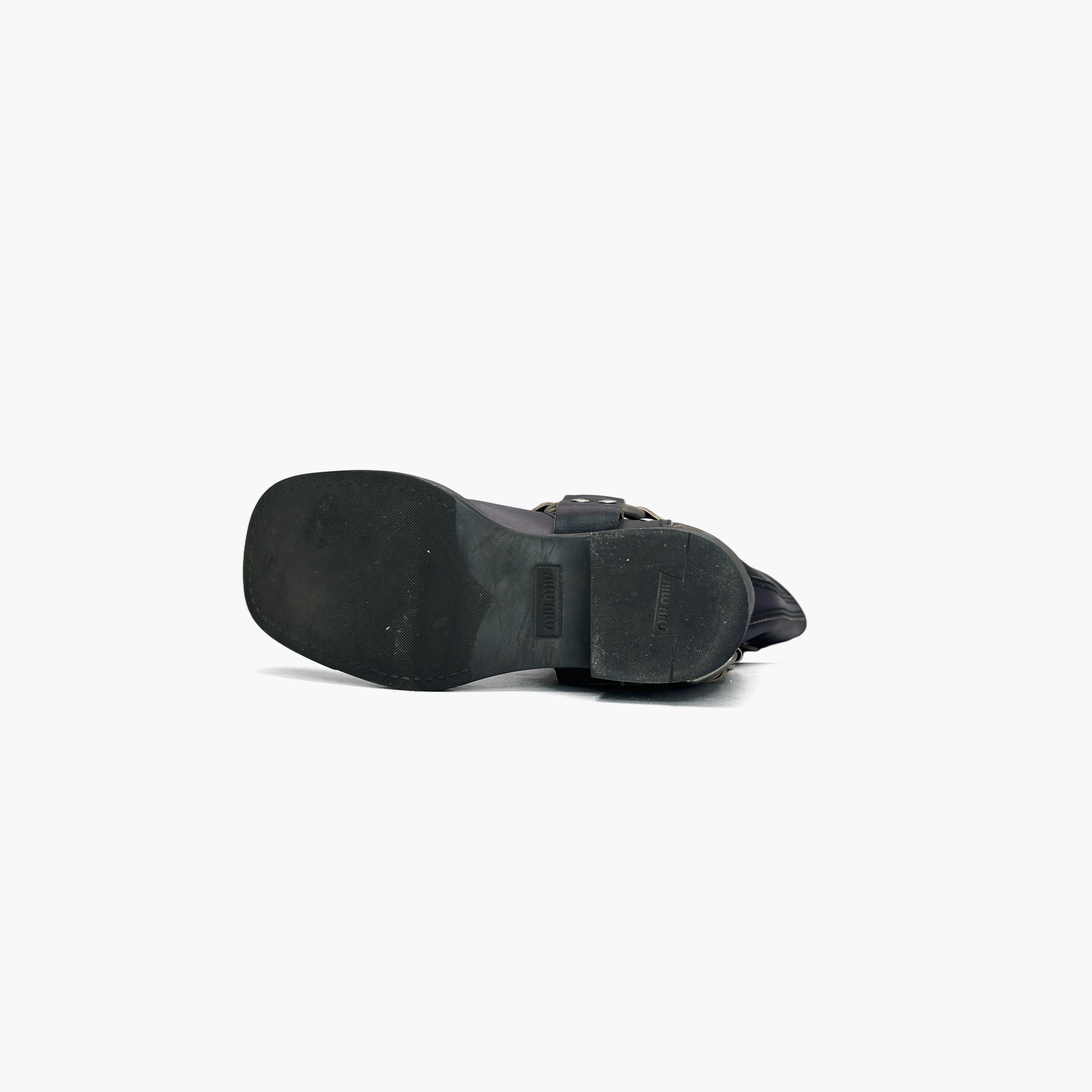 Miu Miu Miu Miu Buckle Leather Boots Size 35 Size US 5 / IT 35 - 8 Thumbnail