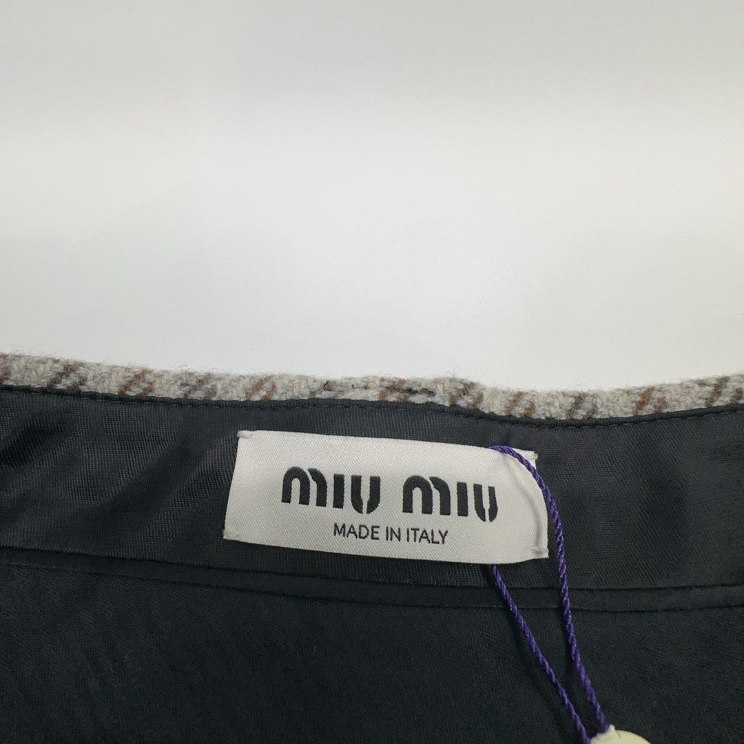 Miu Miu Miu Miu Houndstooth Check Shorts Size 38 Size 26" / US 2 / IT 38 - 3 Thumbnail