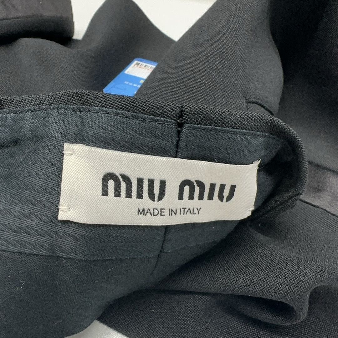Miu Miu Miu Miu Black Mini Skirt Size 38 Size 26" / US 2 / IT 38 - 3 Thumbnail
