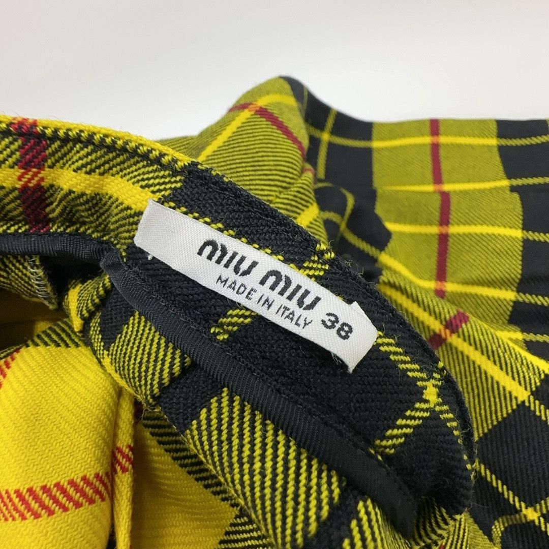 Miu Miu Miu Miu Plaid Deer Patch Mini Skirt Size 38 Size 26" / US 2 / IT 38 - 3 Thumbnail
