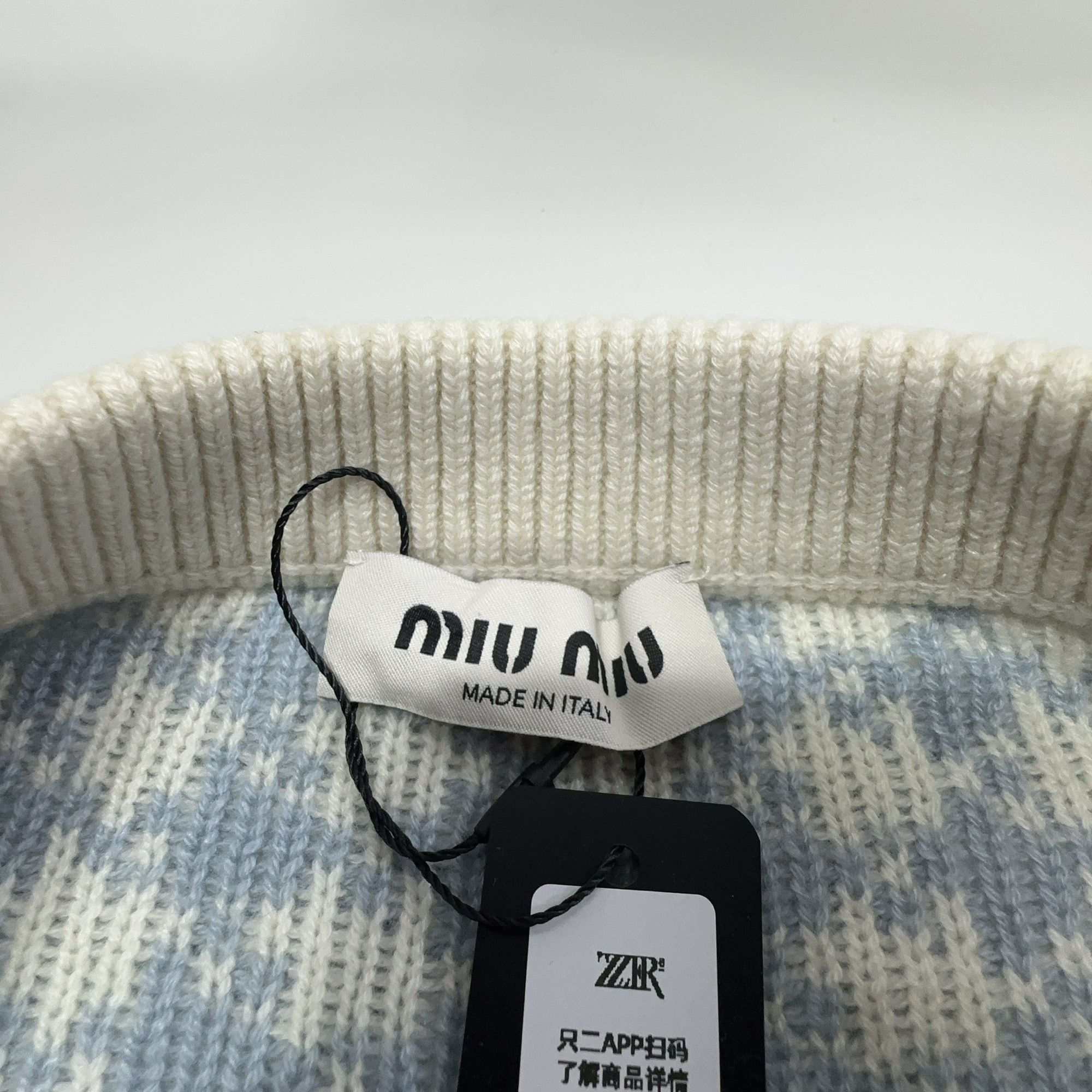 Miu Miu Miu Miu Houndstooth Knit Mini Skirt Size 38 Size 26" / US 2 / IT 38 - 5 Thumbnail