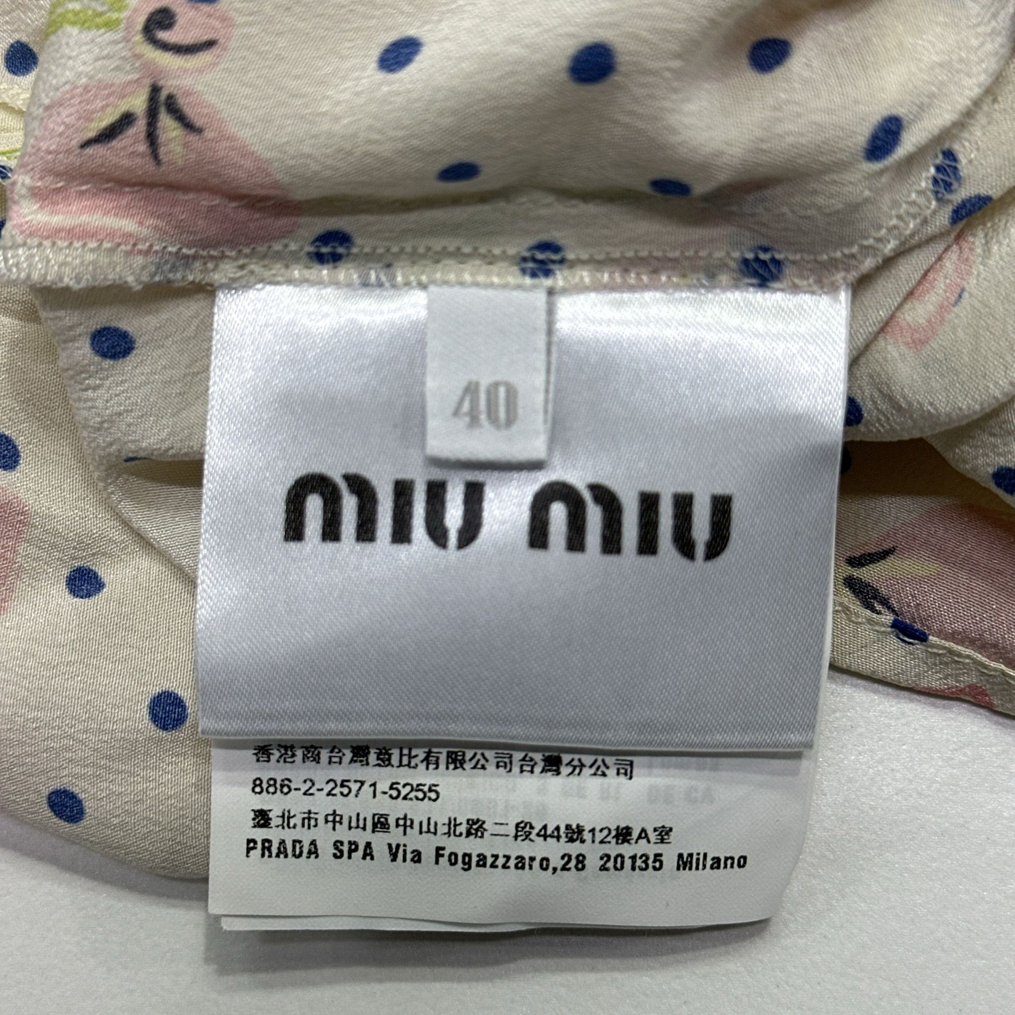 Miu Miu Miu Miu Bow Polka Dot Shirt Size 40 Size S / US 4 / IT 40 - 4 Thumbnail