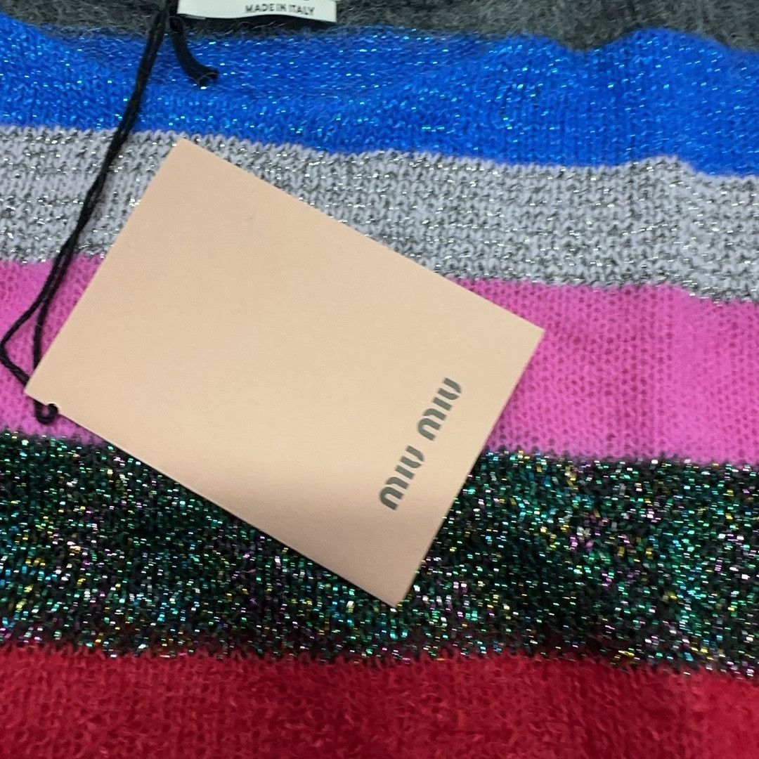 Miu Miu Miu Miu Striped Mohair Sweater Size 38 Size XS / US 0-2 / IT 36-38 - 4 Thumbnail