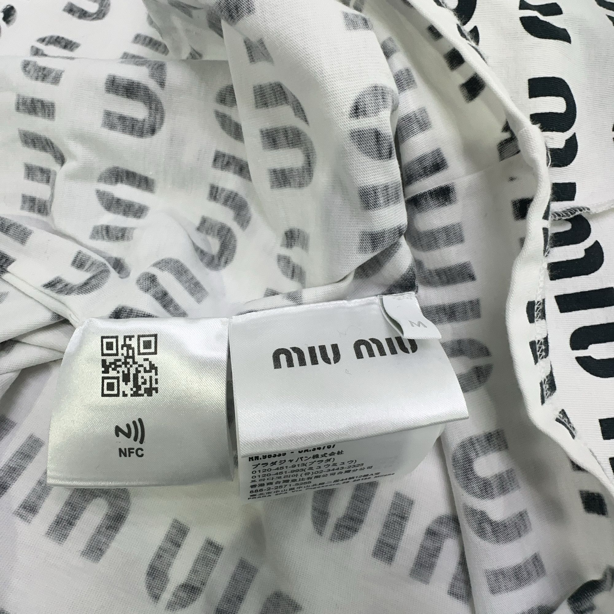 Miu Miu Miu Miu Logo Print Long Sleeve T-Shirt Size M Size M / US 6-8 / IT 42-44 - 3 Thumbnail