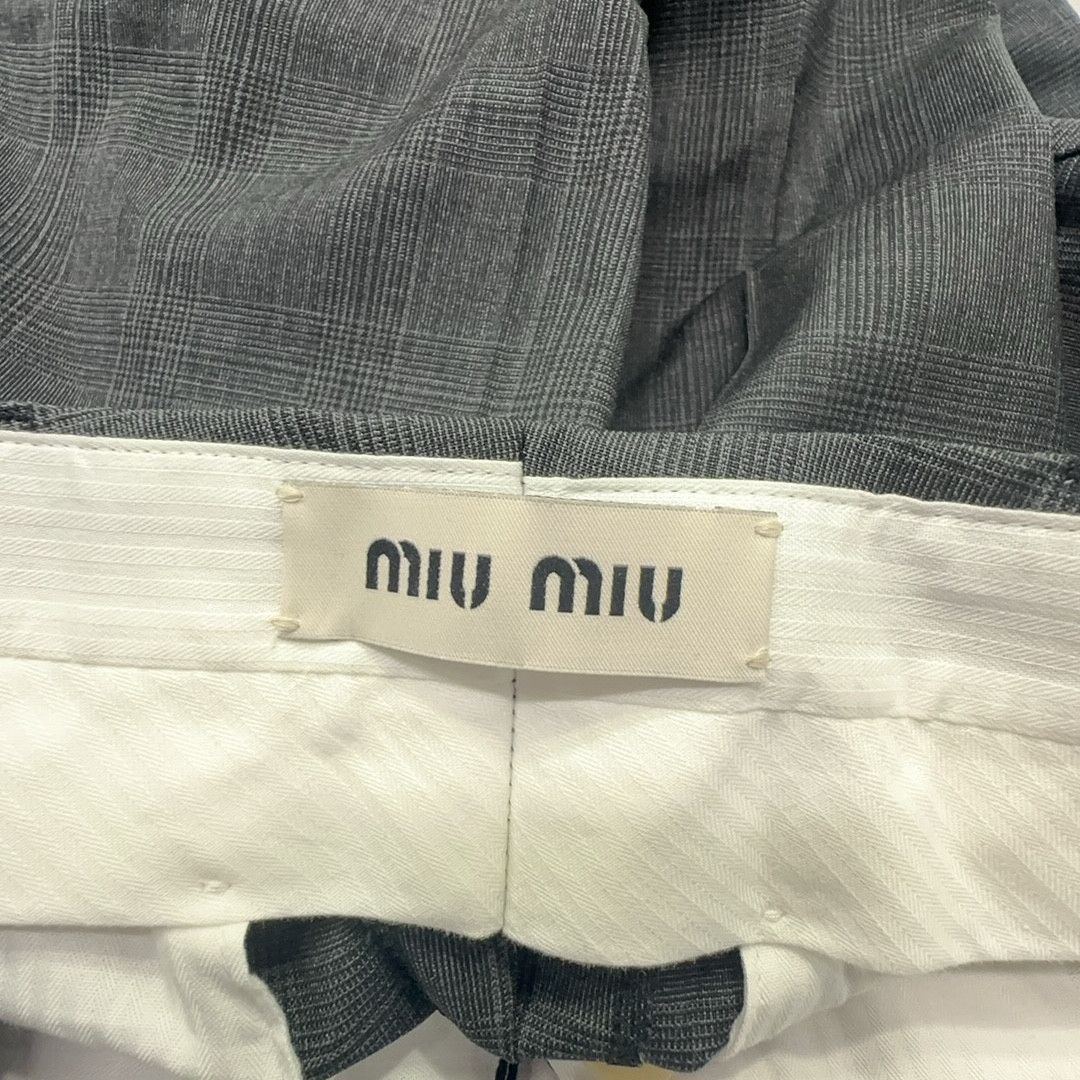 Miu Miu Miu Miu Check Wool Pants Size 42 Size 28" / US 6 / IT 42 - 3 Thumbnail