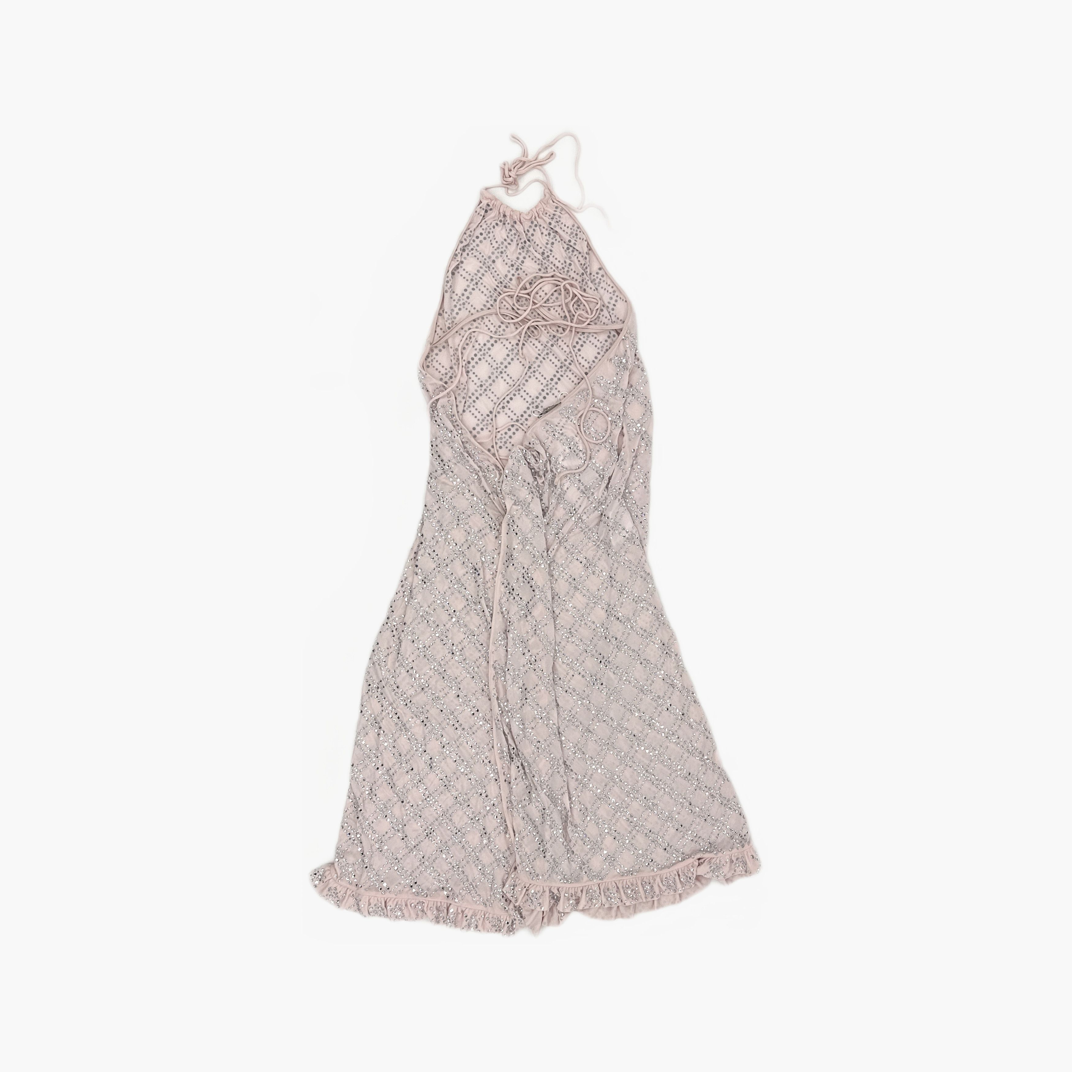 Miu Miu Miu Miu Pink Lattice Print Halter Mini Dress Size 36 Size XS / US 0-2 / IT 36-38 - 2 Thumbnail