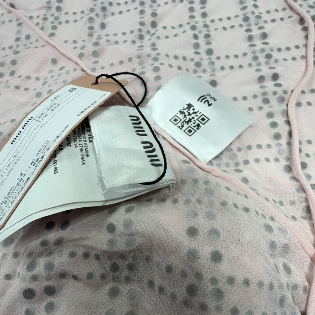 Miu Miu Miu Miu Pink Lattice Print Halter Mini Dress Size 36 Size XS / US 0-2 / IT 36-38 - 3 Thumbnail